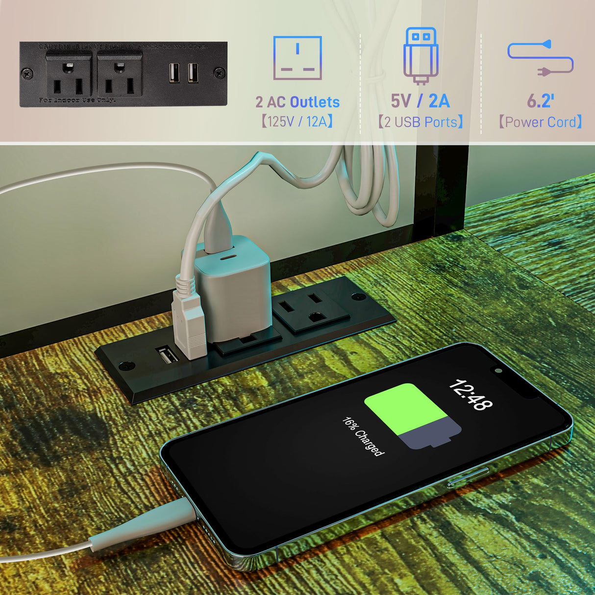 HOMCOM Metal Loft Bed Twin Size with L-Shaped Desk, LED Lights, Charging Station, for Teens Adults, Twin Loft Bed Frame with Fabric Drawers, Guardrail, Ladder, Noise Free, No Box Spring Needed, Black HOMCOM