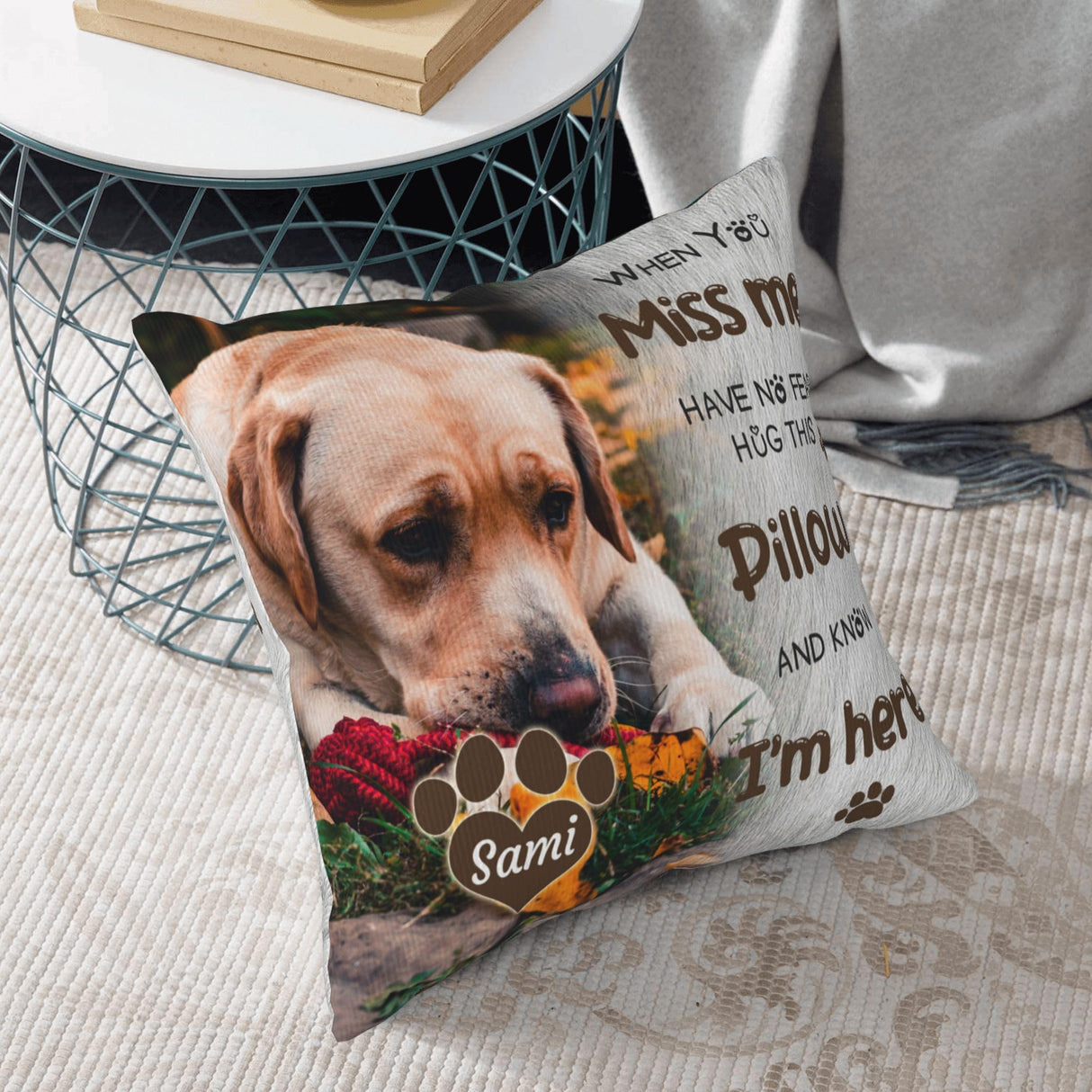 Funnylife Personalized Pet Memorial Throw Pillow with Photo Pet Memorial Gifts for Dogs Cats Loss of Dog Sympathy Gift Dog Bereavement Remembrance Picture Pillow Funnylife