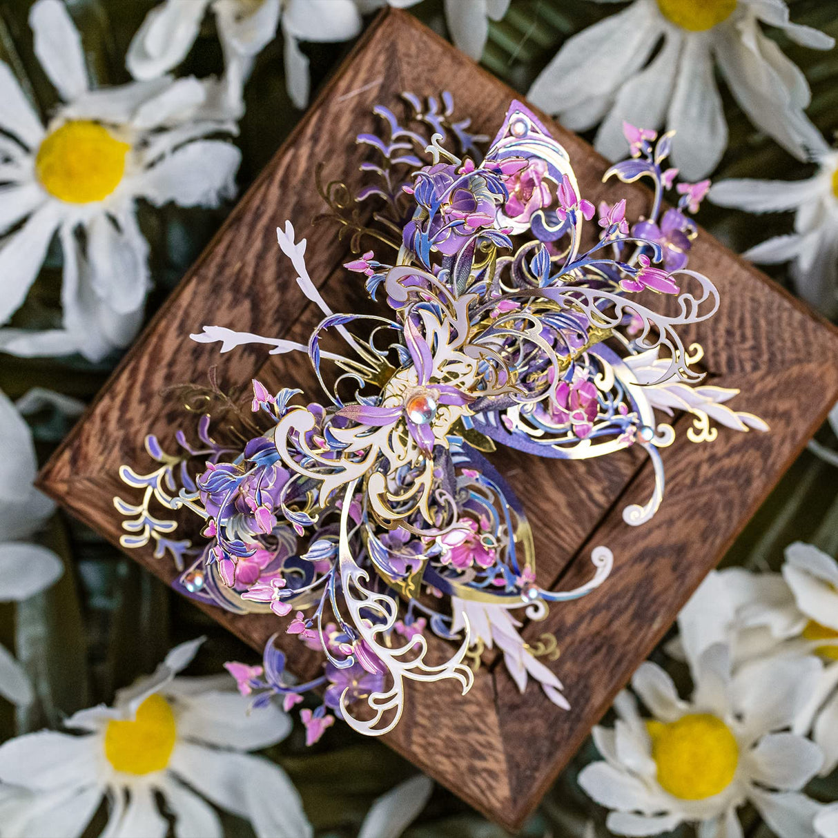 MU 3D Metal Puzzles for Adult Flower and Butterfly B-Nige, Insects Animals Floral Puzzles Metal Model Kits Building,Birthday Gift Brain Teaser DIY Sets Home Decor MU