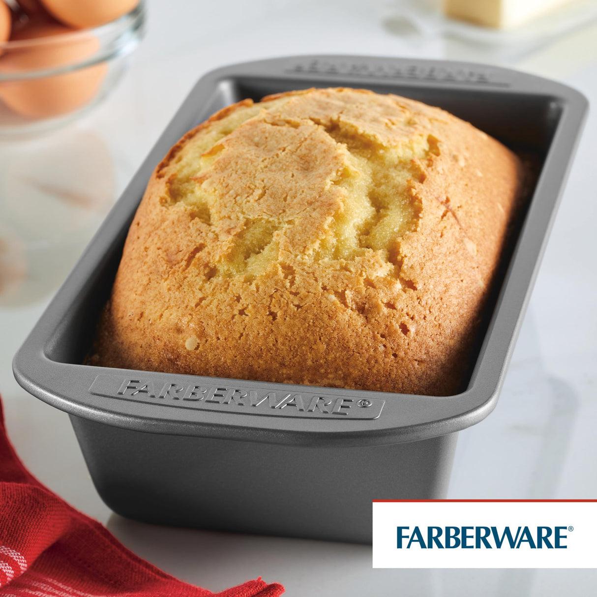 Farberware Nonstick Bakeware 9-Inch x 5-Inch Loaf Pan, Gray - Farberware