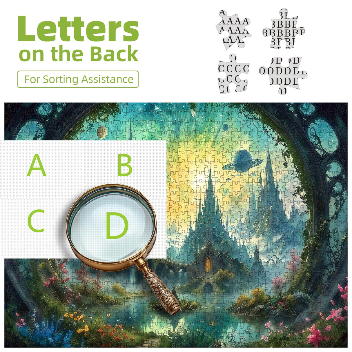 Science Fiction Landscape Jigsaw Puzzles for Adults Fantasy 1000 Piece Puzzle for Adults with Letters on Back Challenging Family Puzzle Games Gift Finished Puzzle Size is (26.75 x 19.75) MINIWAN