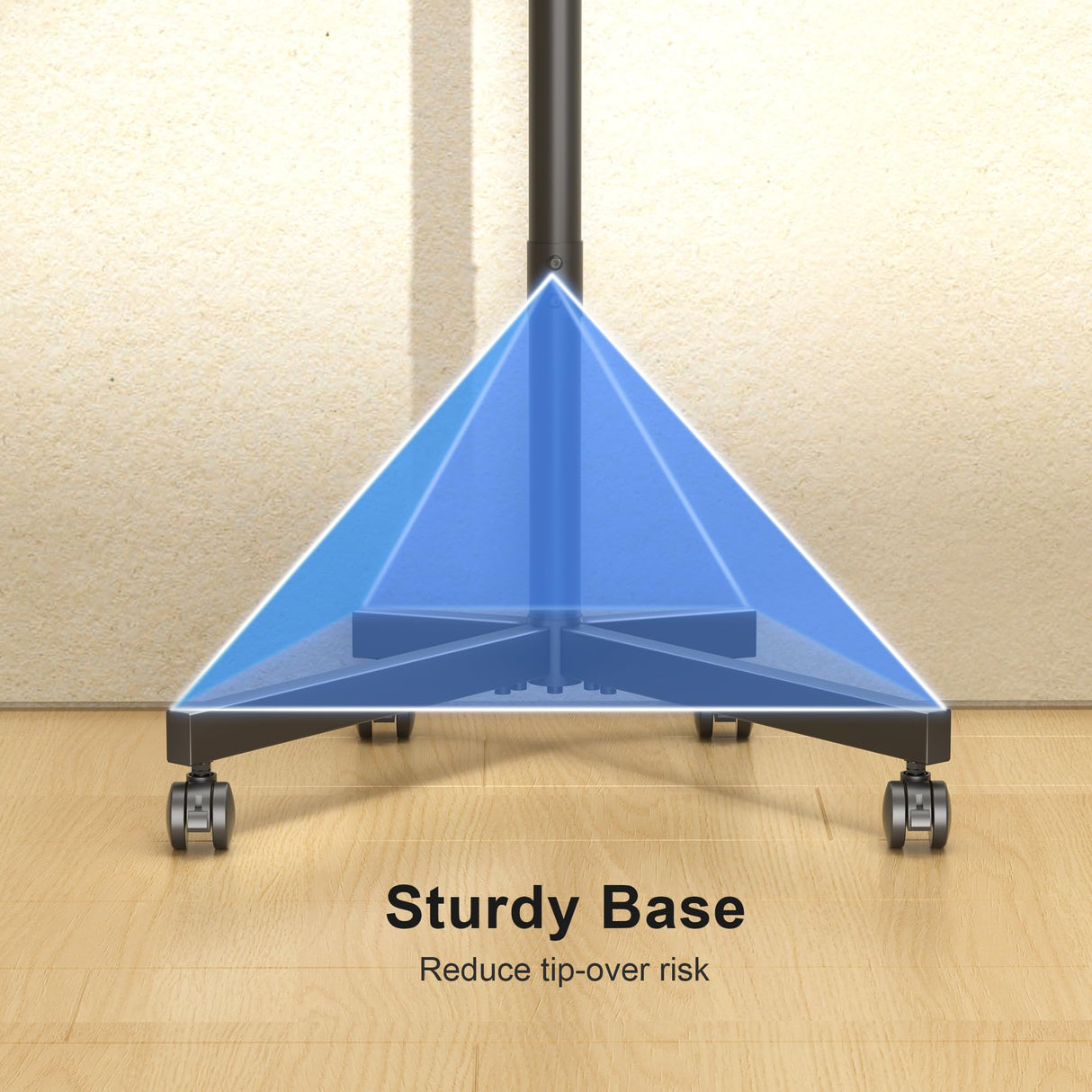 XINLEI Mobile TV Stand with Wheels for Most 21-60 Inch Flat/Curved Screens TVs, Height Adjustable Rolling TV Cart with Shelf, up to 77 lbs, Max VESA 400x400, ML55SE XINLEI