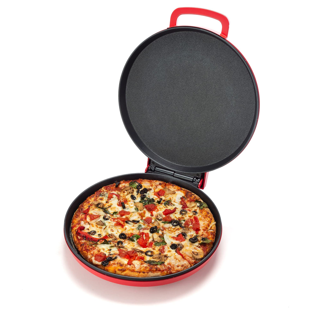 Zenith Versa Grill Non-Stick Pizza Maker Machine For Home, Calzone Maker, Pizza Oven Converts to Electric indoor Grill, Red Zenith