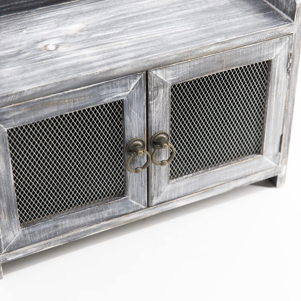 COLLECTIVE HOME - Storage Cabinet, Mini Countertop Cabinet, Wood Organizer for Kitchen Living Room Bedroom Bathroom Office with Magnetic Door, 14.5 x 6.5 x 10 (Gray) COLLECTIVE HOME