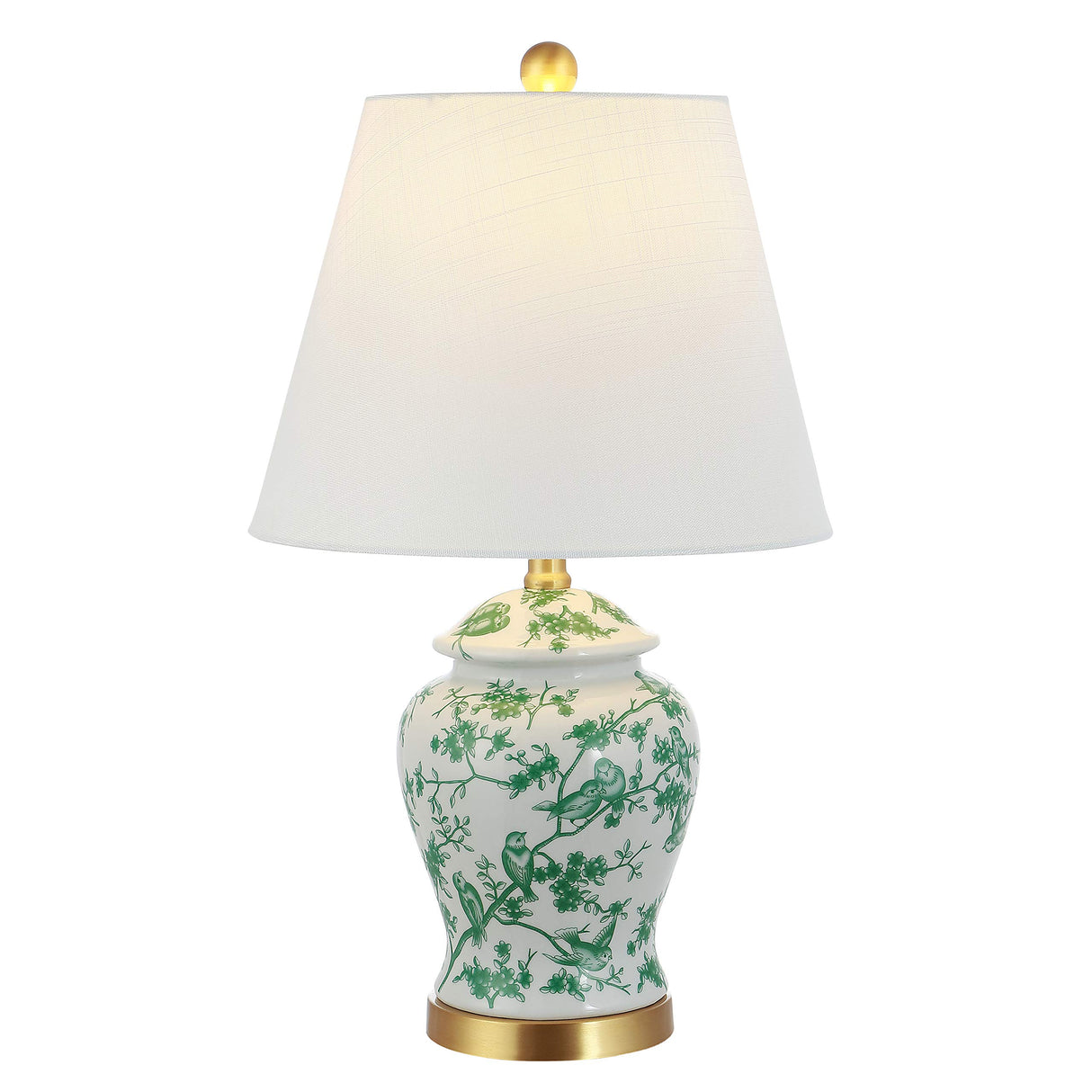 JONATHAN Y JYL3005B Penelope 22" Chinoiserie Classic LED Table Lamp Cottage Traditional Bedside Desk Nightstand for Bedroom Living Room Office College Bookcase LED Bulb Included, Green/White JONATHAN Y