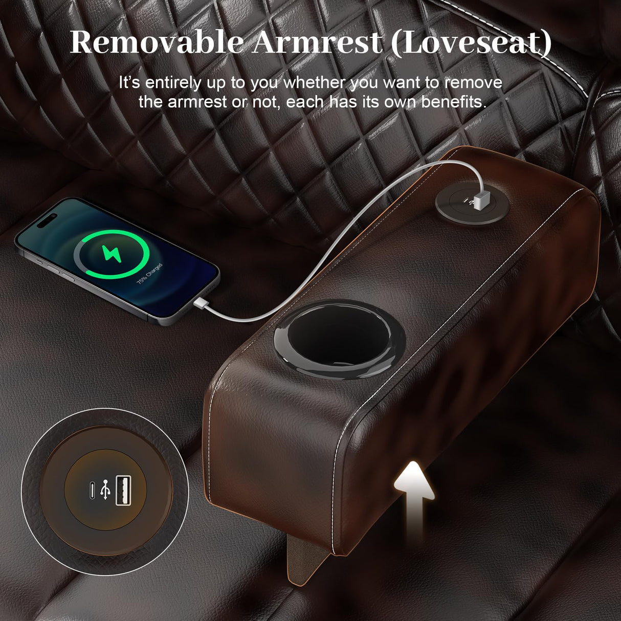 Yolsali 3 Seater Recliner Sofa Set with 2-Tier Cushion, 3+1 Pieces in Living Room, 3 Seater Reclining Couch Leather with Removable Console, 1 Oversize Recliner Chair Sofa Seat Yolsali