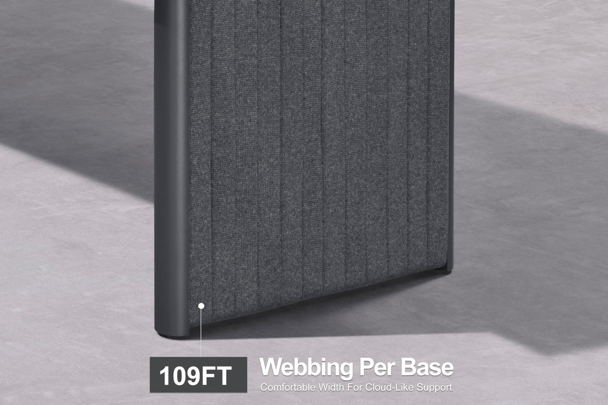 PURPLE LEAF 9 Pieces Outdoor Patio Dining Set Modern Large Weather-Resistant Table and Aluminum Chairs with Olefin Fabric Cushions for Family Dinners Indoor Decor Kitchen Grey PURPLE LEAF