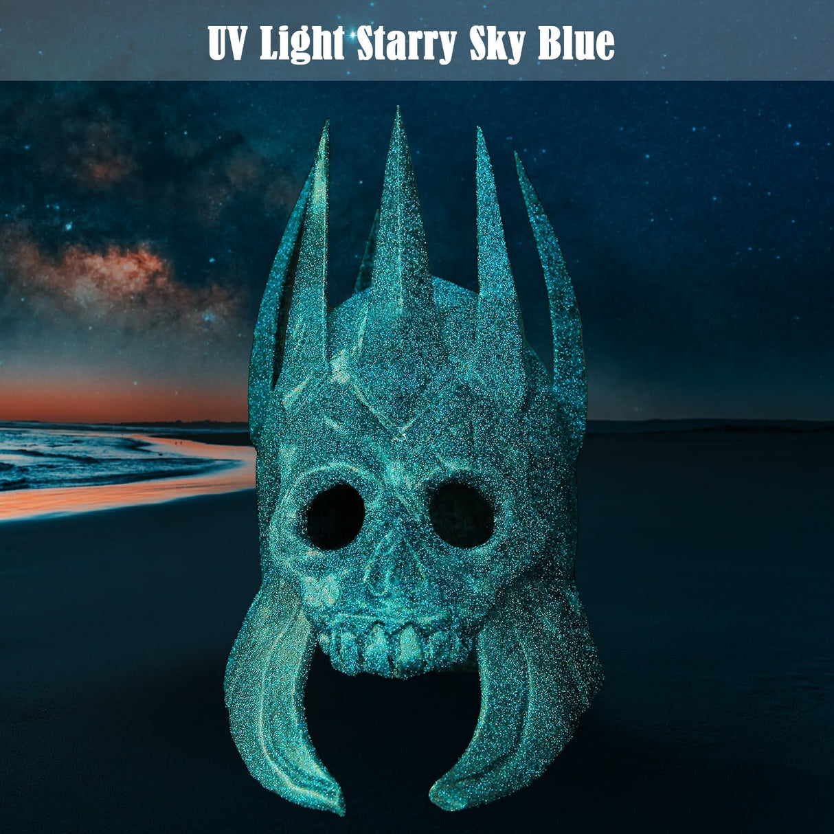 SUMLAND PLA Filament 1.75mm,3D Printer Filament UV Light Glitter PLA, Black Blue Starry Sky Filament 3D Printing Filament 1.75mm+/-0.02mm,1KG/2.2lb SUMLAND