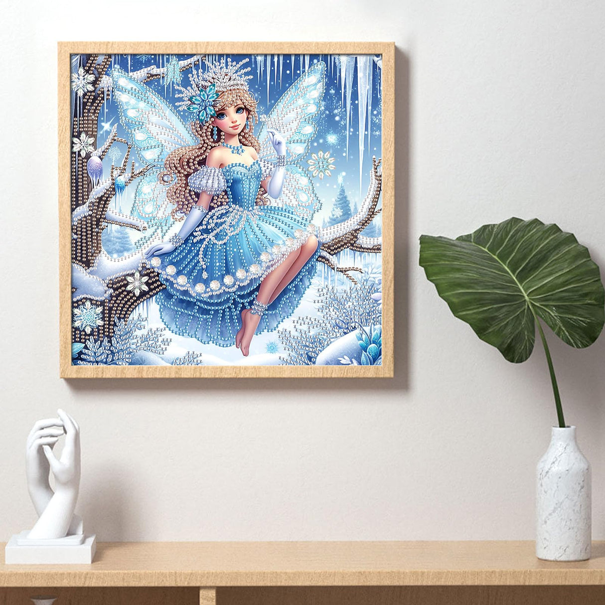 Diamond Art Painting Kits for Adults Butterfly Fairy Princess, 5D Special Shape Diamond Art Kits for Beginners, Crystal Rhinestones Diamond Art Painting for Home Wall Decoration Gift 12×12 inch AiYuanzsh