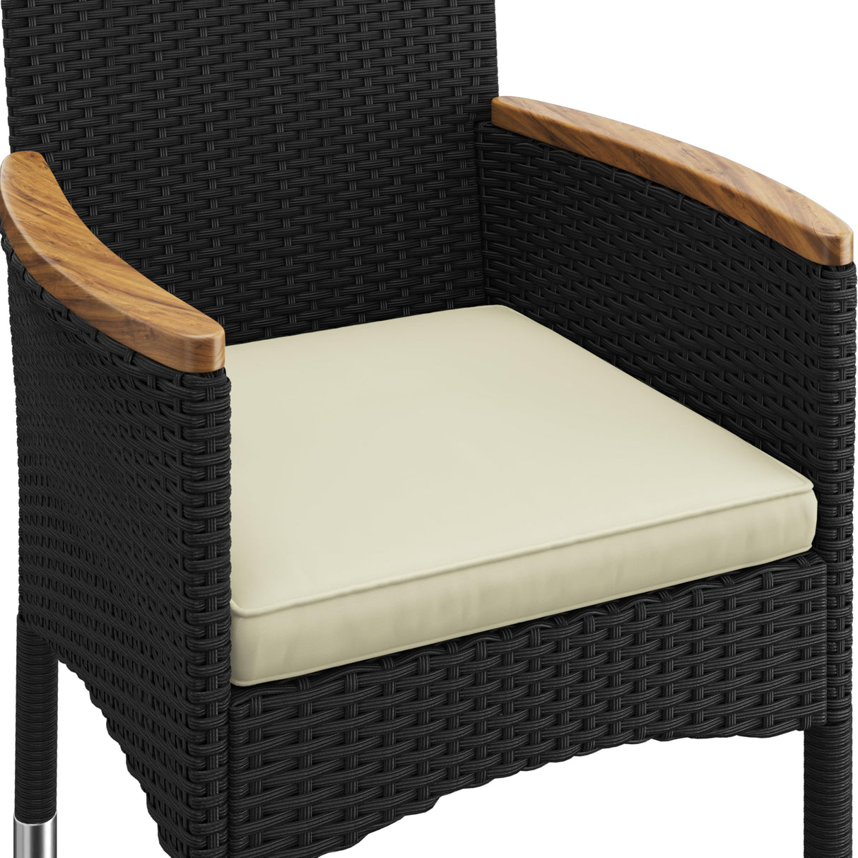 Yaheetech 5 Piece Patio Conversation Set, Outdoor Wicker Bistro Furniture, PE Wicker Outdoor Rattan Chairs Set with Coffee Table for Porch, Poolside, Lawn, Garden, Balcony Yaheetech