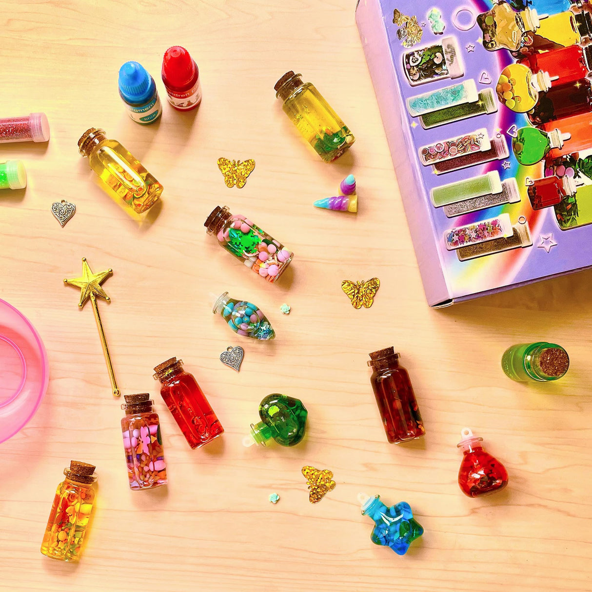 AWZNG 18pcs Potion Bottles Kits For Girls,Fairy Mixies Bottles with Potion For Christmas And Hallween Decorations For Children,Creativity Art Toy for Girls, Fun Birthday Gift Toys for Girl 6 7 8 9 10+ AWZNG