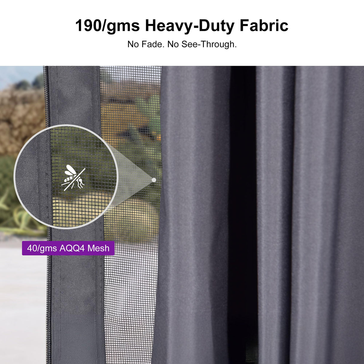 PURPLE LEAF Louvered Pergola 12' x 16' Outdoor Aluminum Modern Gray Pergola with Privacy Curtains and Mesh Netting Adjustable Louvered Roof Durable All-Weather Gazebo PURPLE LEAF