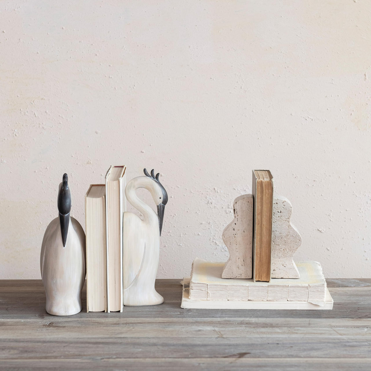 Creative Co-Op Resin Heron Bookends, Cream, Set of 2 Creative Co-Op