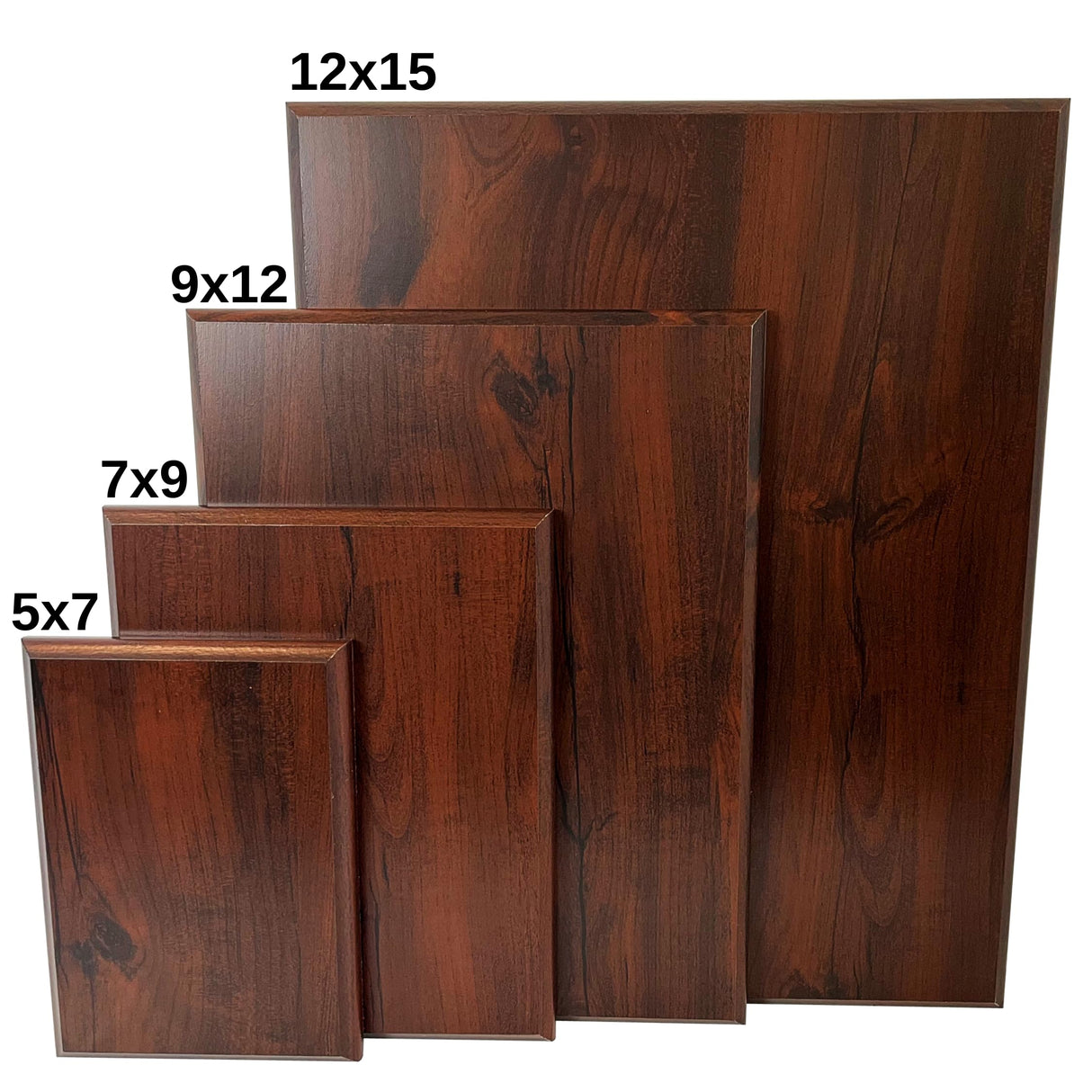 Finished Wood Plaque Blank, Perfect for Crafts, Multiple Sizes and Materials, Engravable Wooden Plaques (Cherry Finish, 9x12 inch) Generic