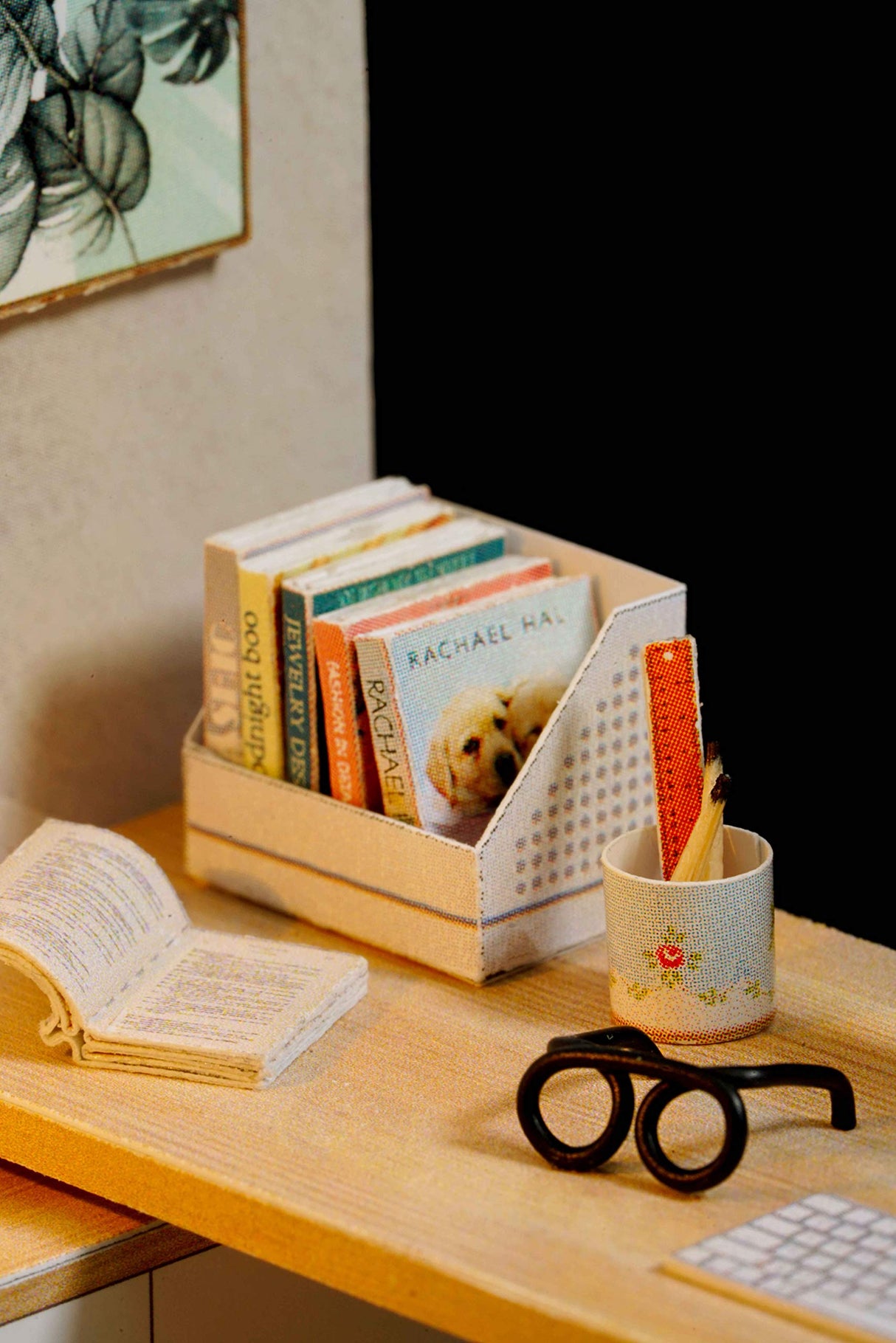 CUTEROOM DIY Doll Room Miniature Furniture Wooden House Kit - Wooden Dolls House Kit with Dust Cover & LED Light and Accessories - QT Series Dollhouse CUTEROOM