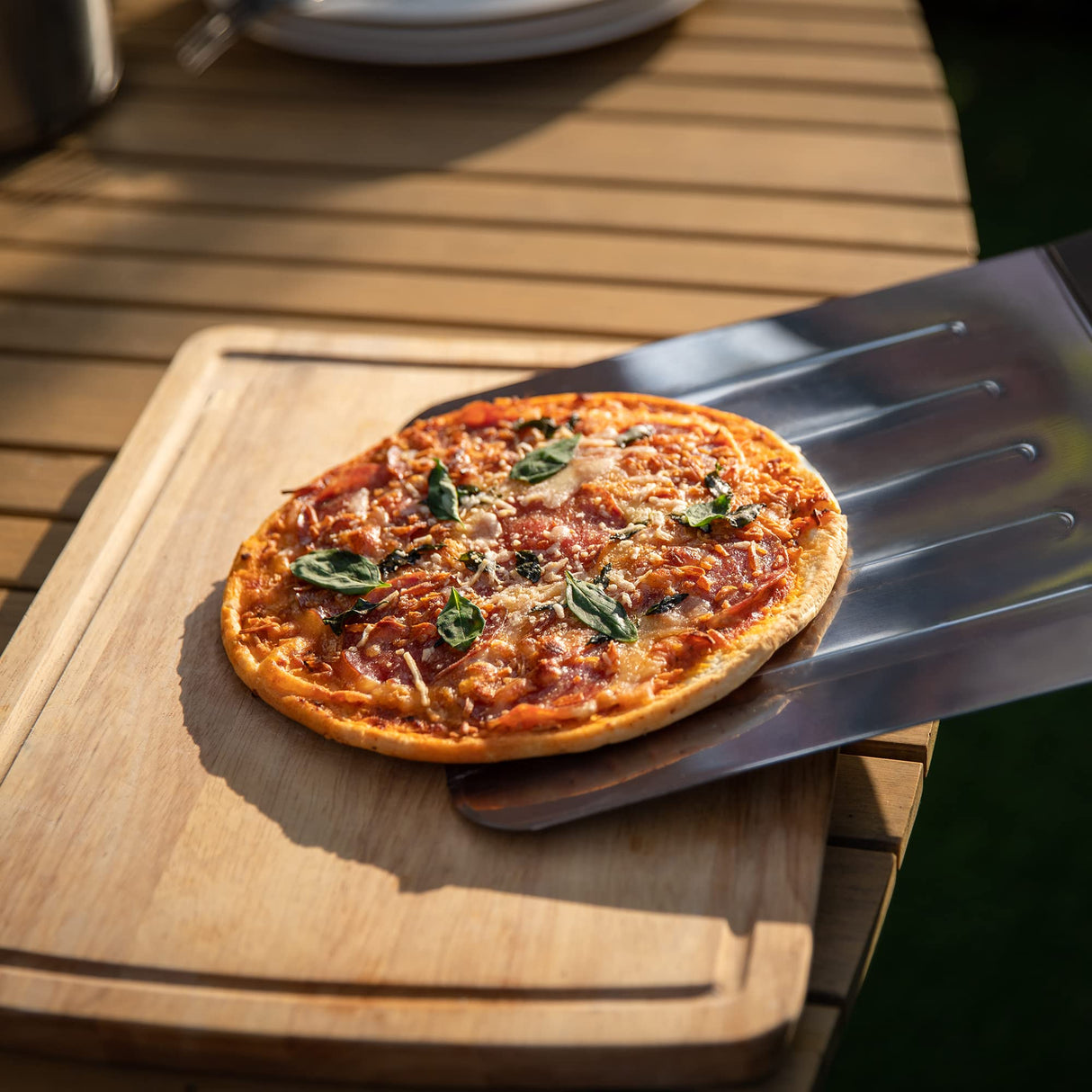 Royal Gourmet KSF1507 2 Piece Pizza Stone Set for Grill and Oven, 15 Inch Rectangular Pizza Stone and Pizza Peel, Baking Accessories Royal Gourmet