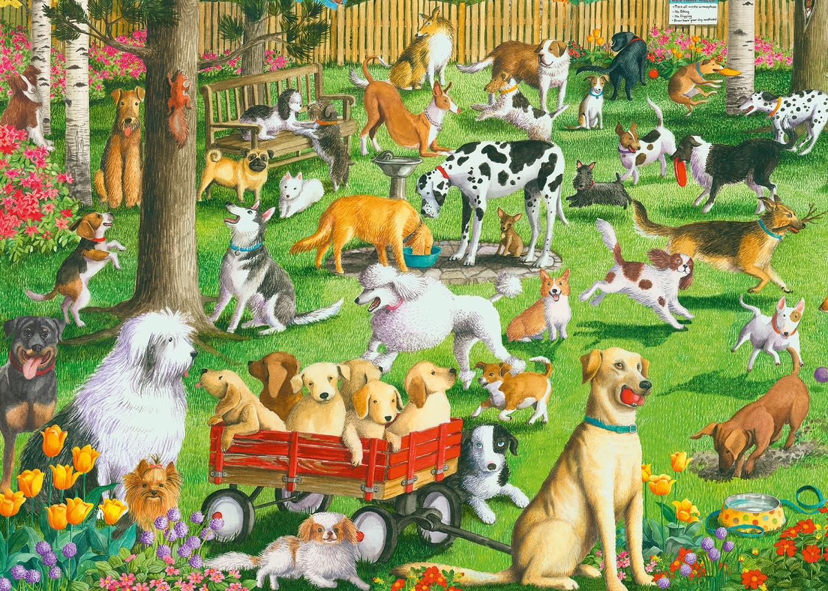 Ravensburger at The Dog Park Large Format Jigsaw Puzzle - 500 Unique Pieces | Anti-Glare Surface Ideal for Kids and Adults | Perfect for Gifting Ravensburger
