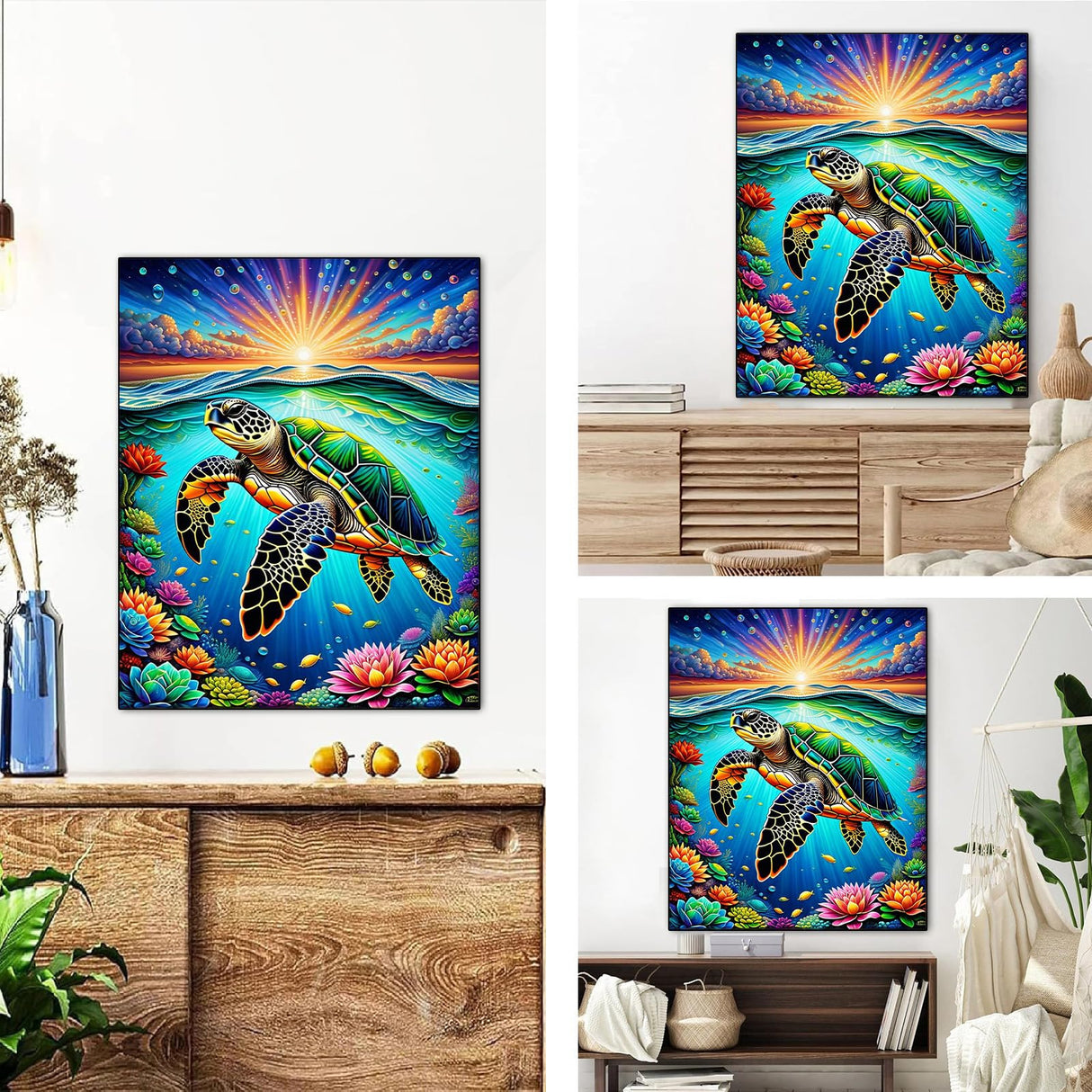GOUGOUFAFA Sea Turtles Paint by Numbers Kit for Adults - 16 x 20 Inch GOUGOUFAFA