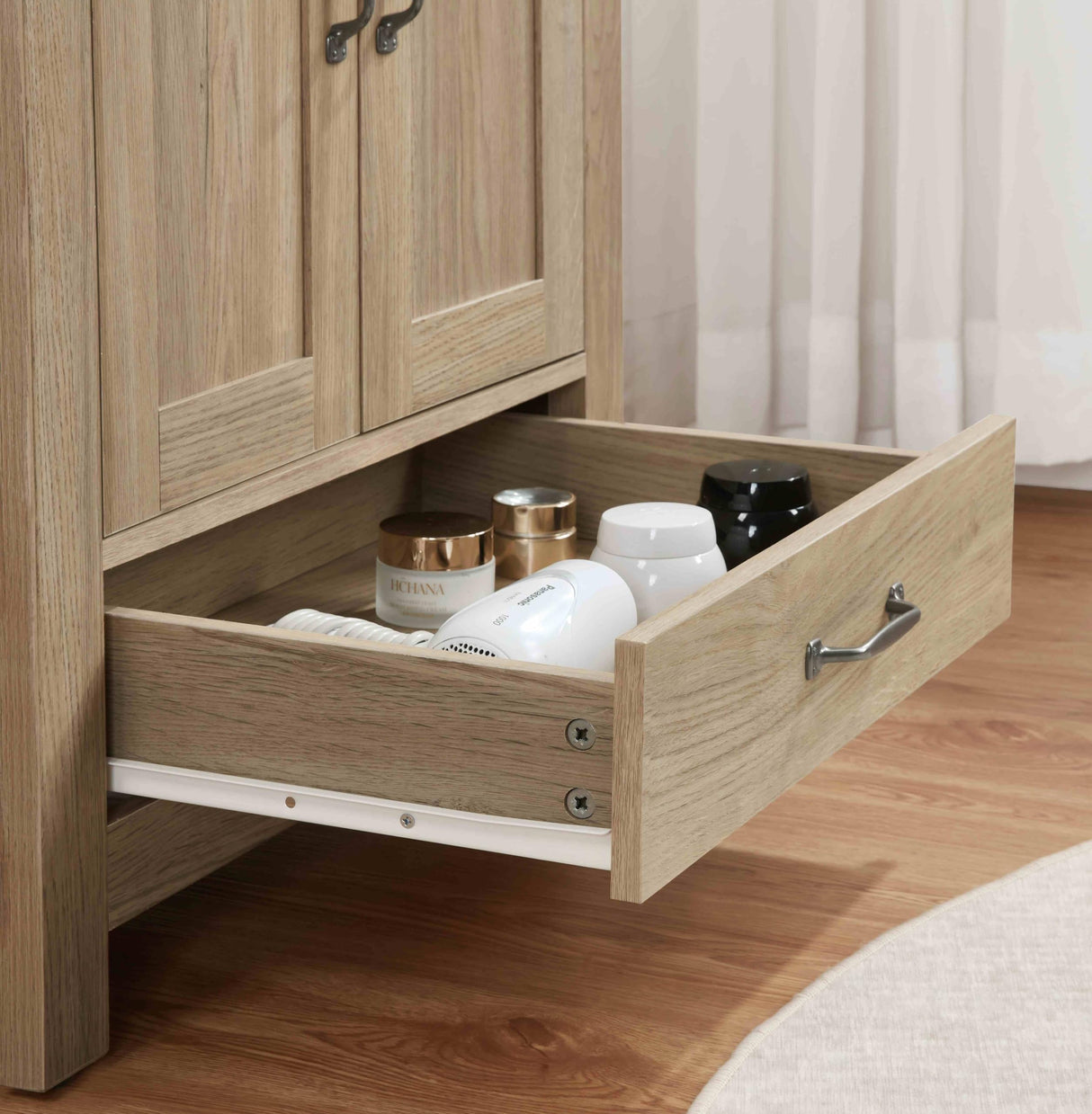 Small Bathroom Vanity with Sink, 25-inch Farmhouse Bathroom Vanity Storage Cabine with 2 Soft Closing Doors & Single Drawer, Freestanding, Natural Oak (25 inch(2 doors & 1 drawer), Light Oak) ZESTO PASSION FOR LIVE