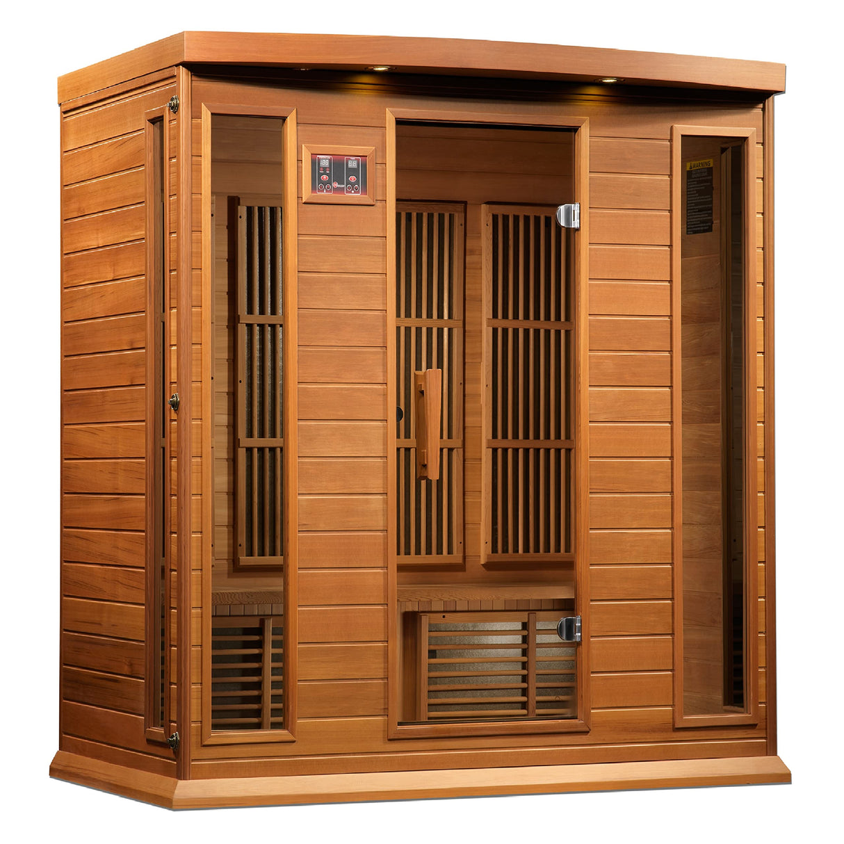 DYNAMIC SAUNAS Maxxus MX-K406-01 Elite 4-Person Near Zero EMF (Under 2 MG) FAR Infrared Sauna, (Canadian Clear Red Cedar) Curb Side Delivery DYNAMIC SAUNAS