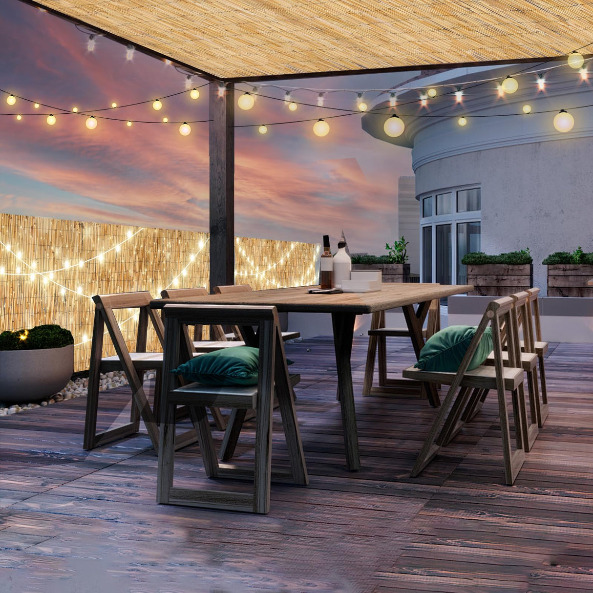 Natural Reed Fencing, Reed Screen Curtain Eco-Friendly for Garden,Balcony,Outdoor,Backyard Patio Decors Fence Rolls-4FT x 13FT (1.2m x 4m Approx) Gardgue