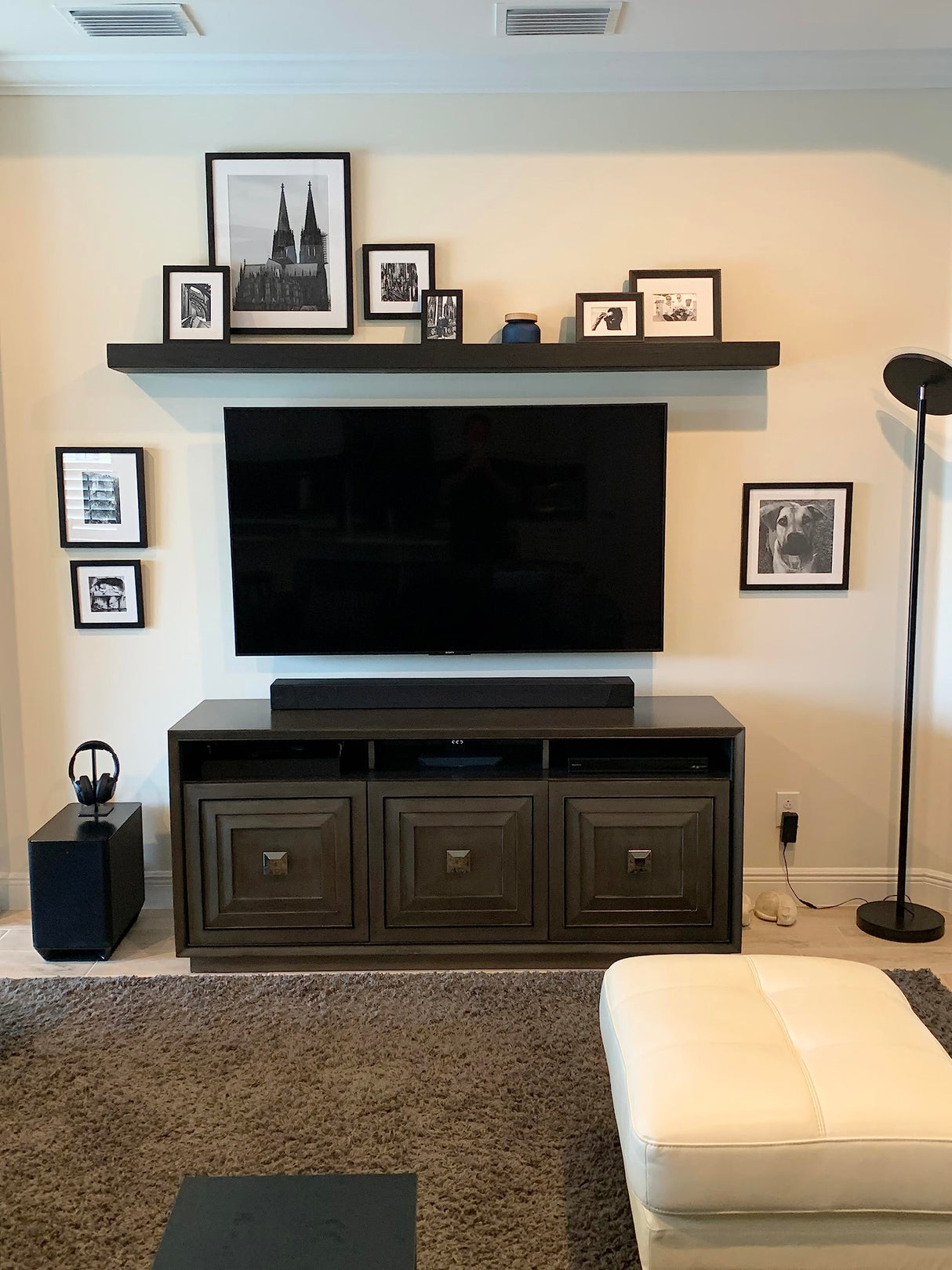 Joel's Antiques Floating Wall Shelf, Wood Decor & Long Shelf for Fireplace Mantel, Bookshelf, Bedroom, & Farmhouse - Wall-Mounted Rustic Stand, Wooden Hanging Display - Black, 72" x 10" x 2" joelsantiques