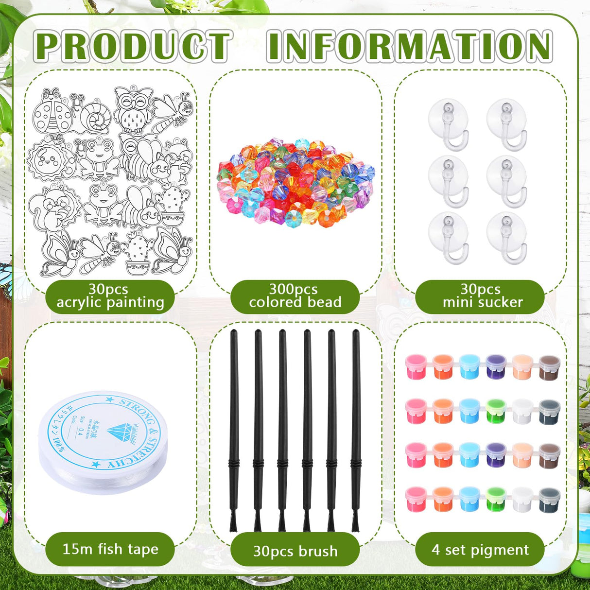 WinnerWhy 30 Sets Suncatchers Window Art Kits, DIY Sun Catchers Bulk Crafts Paint Your Own Window Ornaments for Boys Girls Classroom Home Party Birthday Activity Decor (Vibrant Style) WinnerWhy