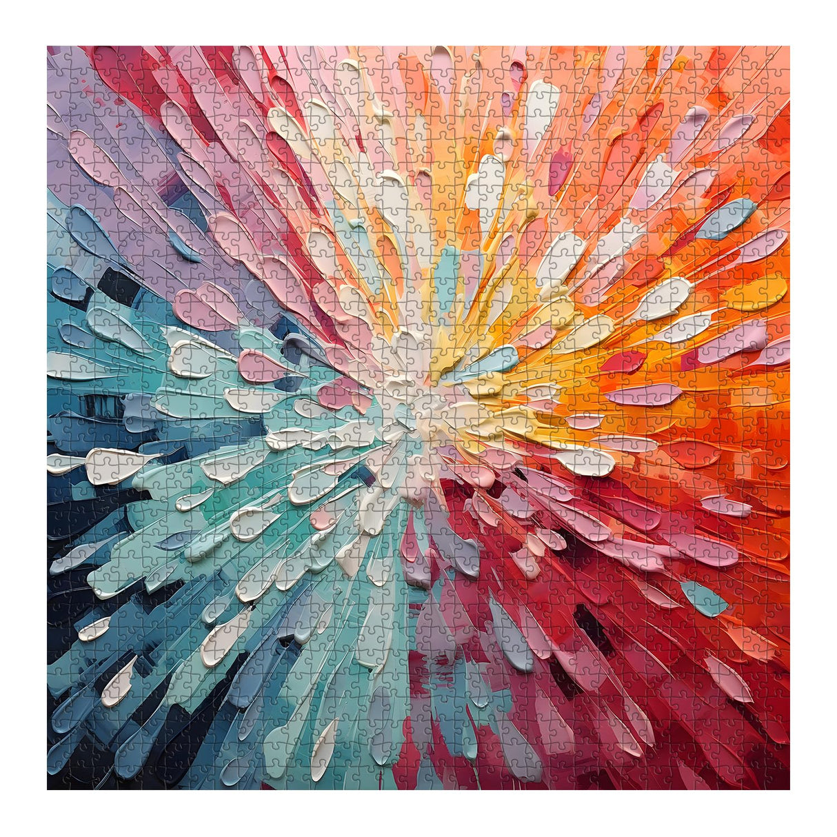 Impossible Puzzles for Adults 1000 Piece, Colorful Hard Difficult Puzzles for Adults Art Painting, Gradient Rainbow Puzzle Challenging Jigsaw Puzzles for Adults PICKFORU