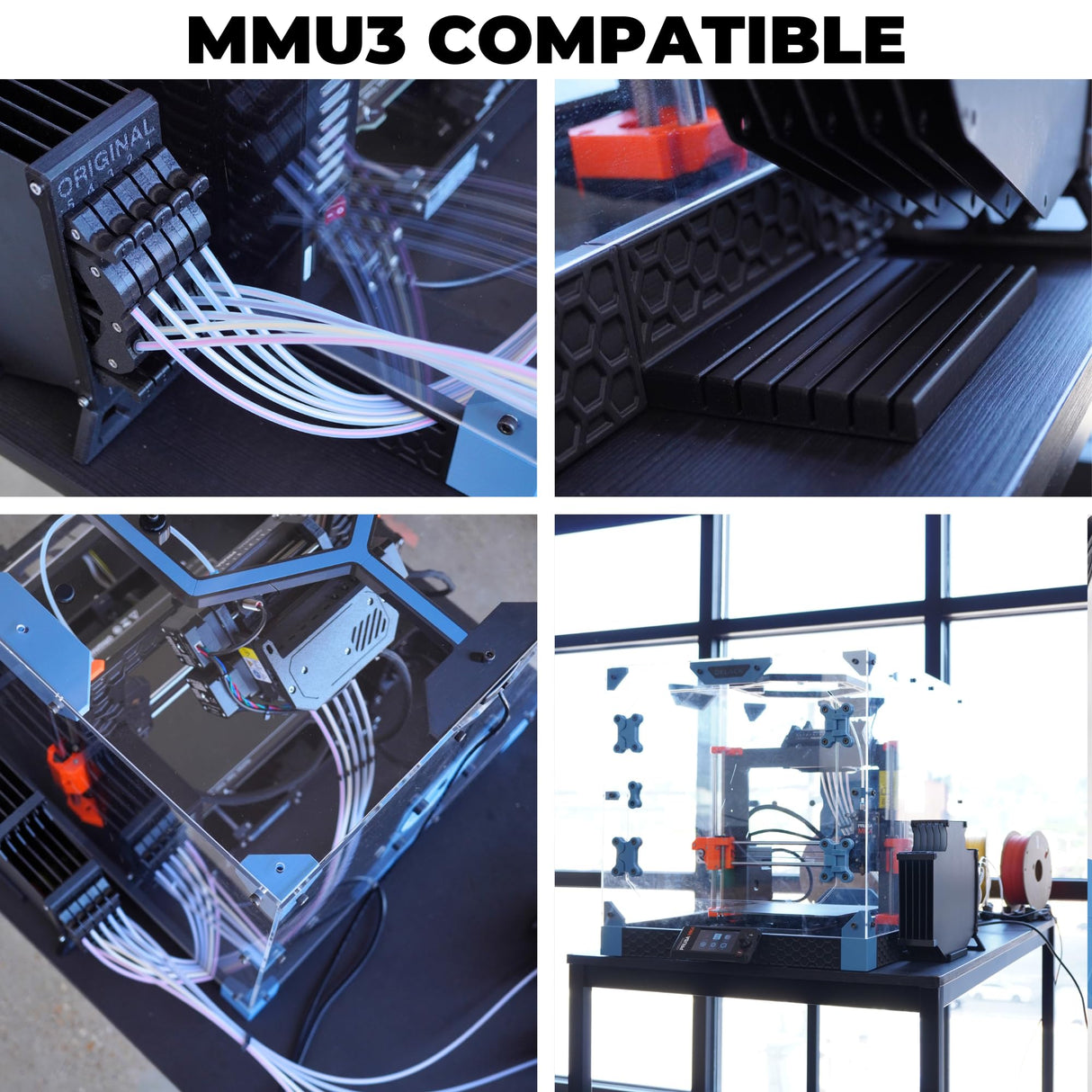 3D SOURCERER DELACK 3D Printer Enclosure Kit with LED Light | Made for Prusa MK4, Prusa Mini, Prusa MK3 3D Printers | Compatible with IKEA Lack Table | Plexiglass Cover for Constant Temperature 3D SOURCERER