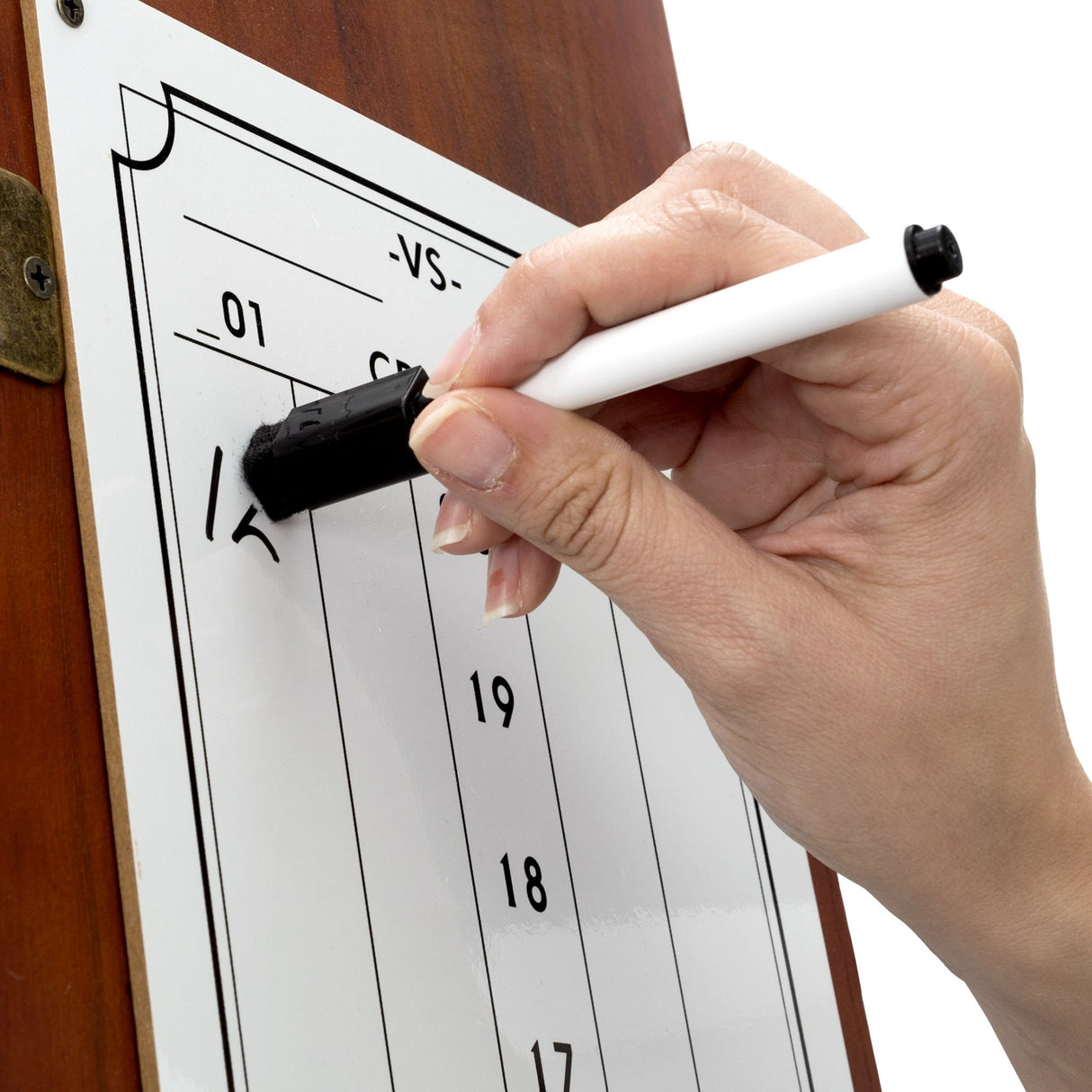 Trademark Games Racks Futons Trademark Games Beveled Wood Dart Cabinet Pro Style Board and Darts, Pine, 3.5 L x 21.5 W 24.75 H US Trademark Poker