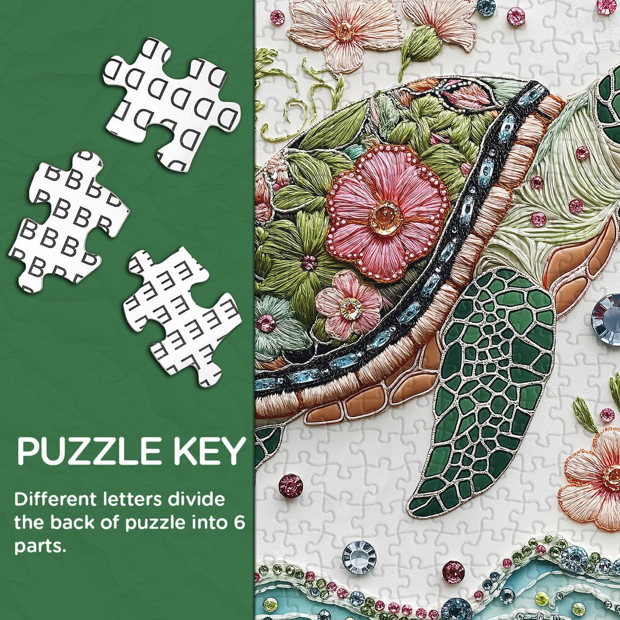 Sea Turtle 1000 Piece Puzzle for Adults, PICKFORU Wave Spirit Jigsaw Puzzle 1000 Pieces, Nature Animal Art Puzzles as Home Decor PICKFORU