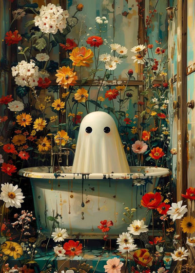 Yanfairy Halloween Diamond Art Painting Kits for Adults, Ghost Full Drill Diamond Dots Paintings for Beginners, Round 5D Paint with Diamonds Pictures Gem Art Painting Kits DIY Crafts Kits 12x16inch