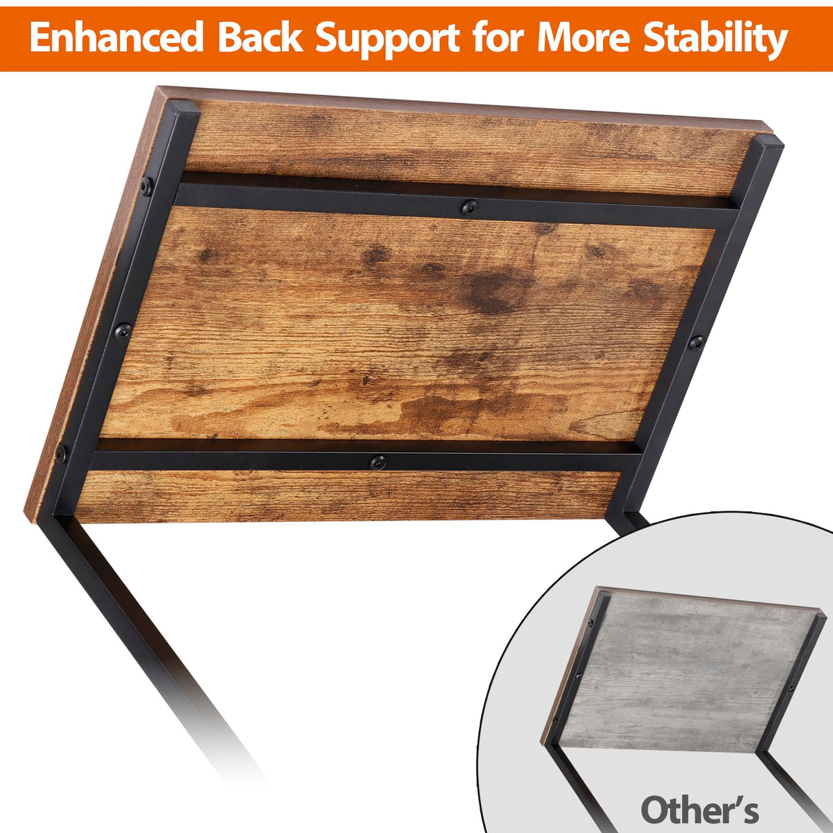 SUPER DEAL Nesting Side Tables Set of 3 Industrial C Shaped End Table Set Stackable Coffee Table Heavy Duty Metal Frame for Small Space, Living Room, Bedroom, Tray for Laptop Coffee Snack SUPER DEAL