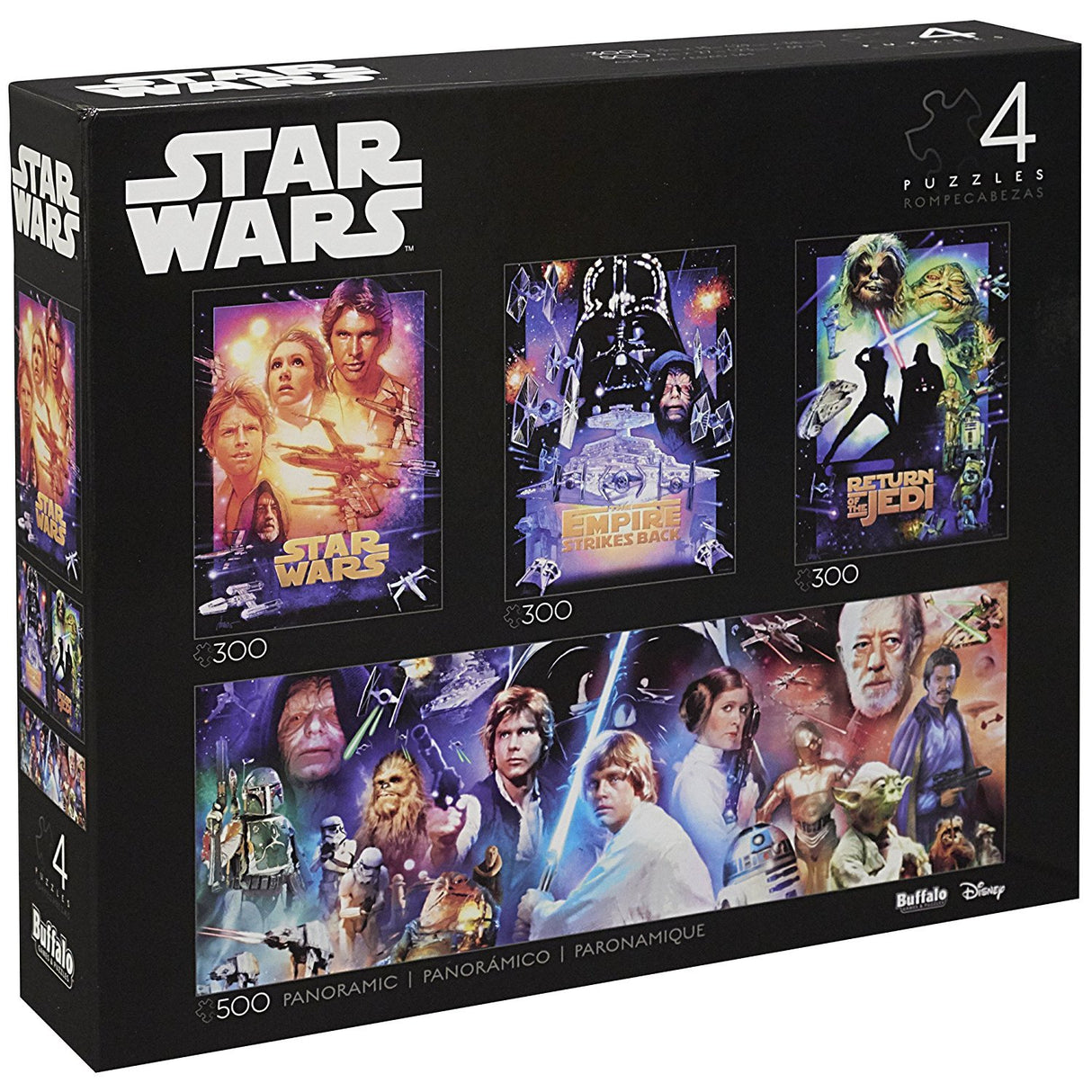 Buffalo Games - Star Wars - 4 x 1 Multipack - Multi Piece Jigsaw Puzzle For Adults -Challenging Puzzle Perfect for Game Nights - Finished Size Varies Buffalo Games