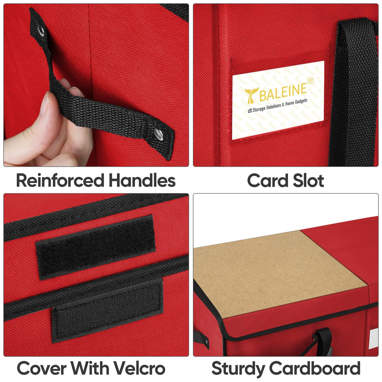 BALEINE Christmas Ornament Storage Box with Dividers, Premium Holiday Ornaments Storage Container Bin for Xmas Decorations (128 Ball, Green, Without Tray) BALEINE