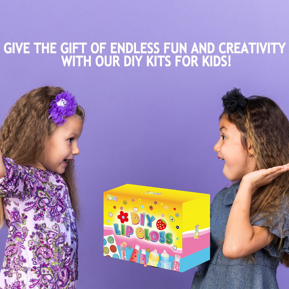 Jcoos Lip Gloss Making Kit, 73PCS Fun Make Your Own Lip Gloss Kit Kids, Beginner, Lipgloss Sets for Girls, DIY Lipstick Set, Moisturizing Lip Oil Base, Gifts for Tween Girls, Teens, Daughters, Women Jcoos