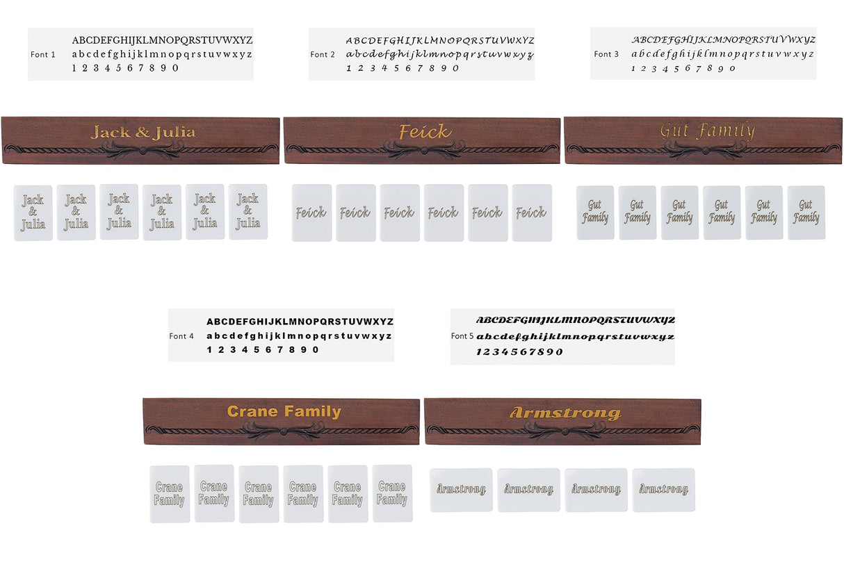 Antochia Crafts Custom Wooden Rummy Racks and Tiles - Personalized Wooden Rummy Game - Complete Set with Case Antochia Crafts