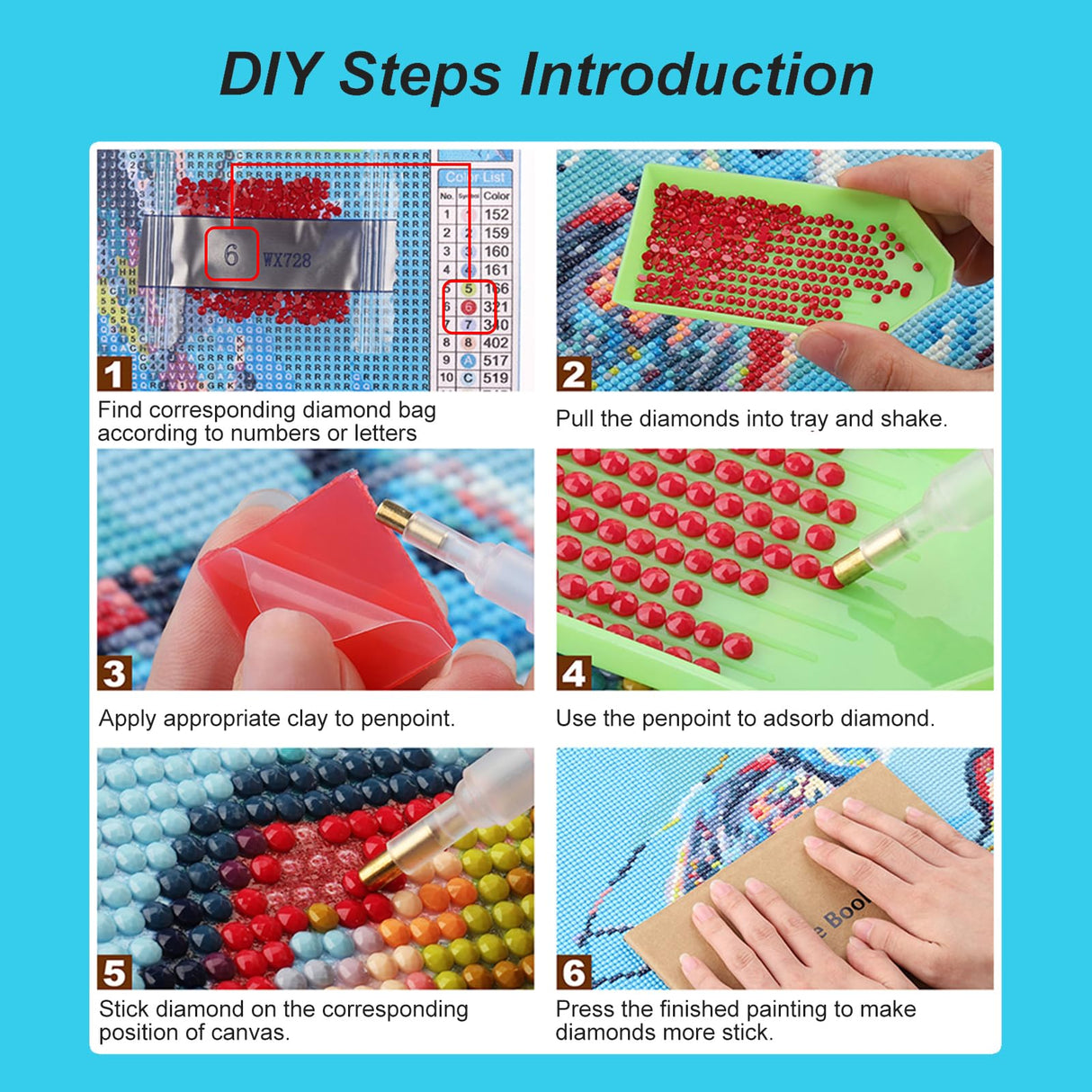 AMORARS Wolf Diamond Painting Kit for Adults, Animal Diamond Art Beginners - DIY Full Diamond Dot Gem Art Paintings, Suitable Gifts, and Home Decoration Crafts, 12x12Inch AMORARS