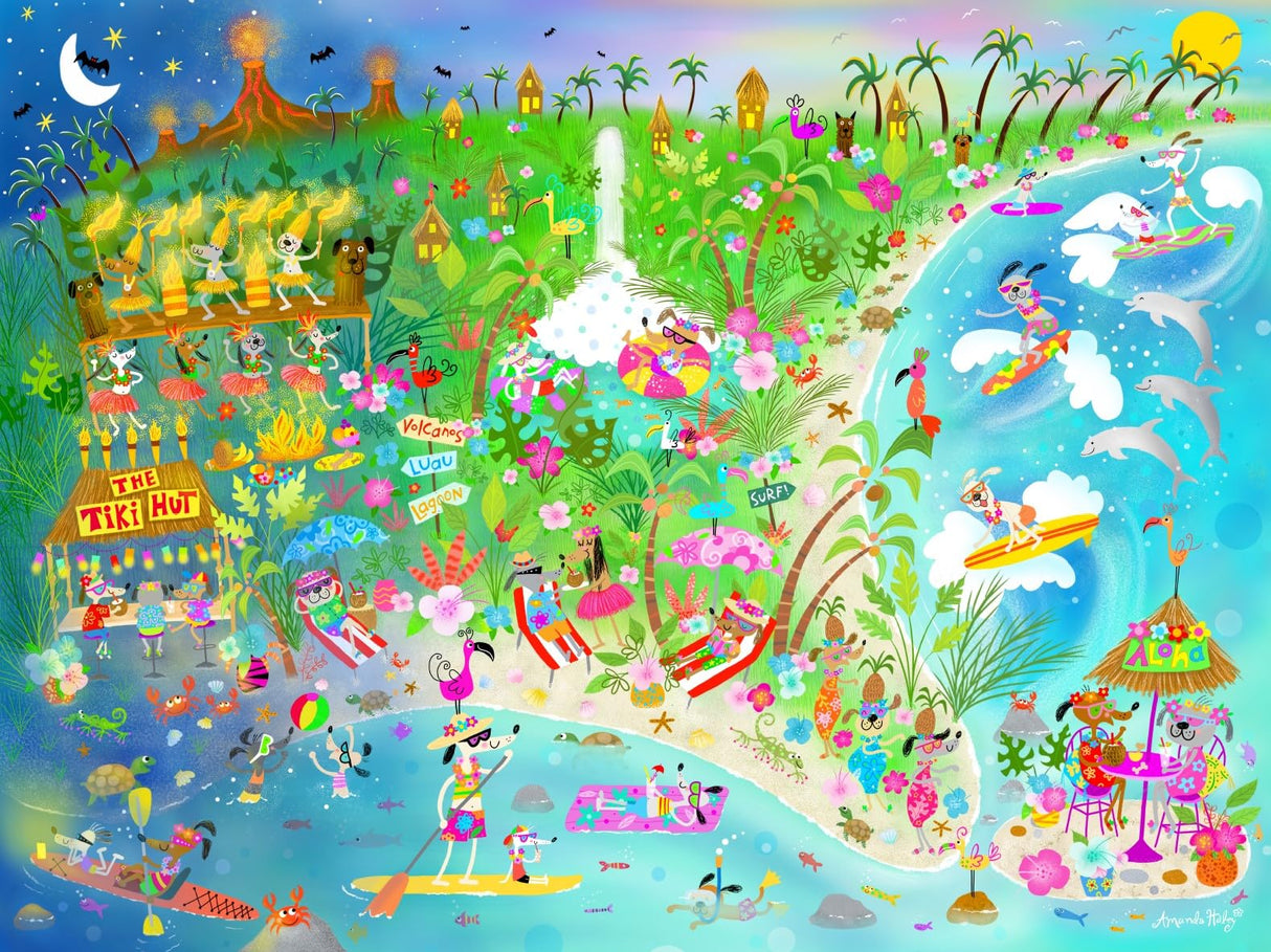 Ceaco - Tropical Dogs - 500 Piece Jigsaw Puzzle Ceaco