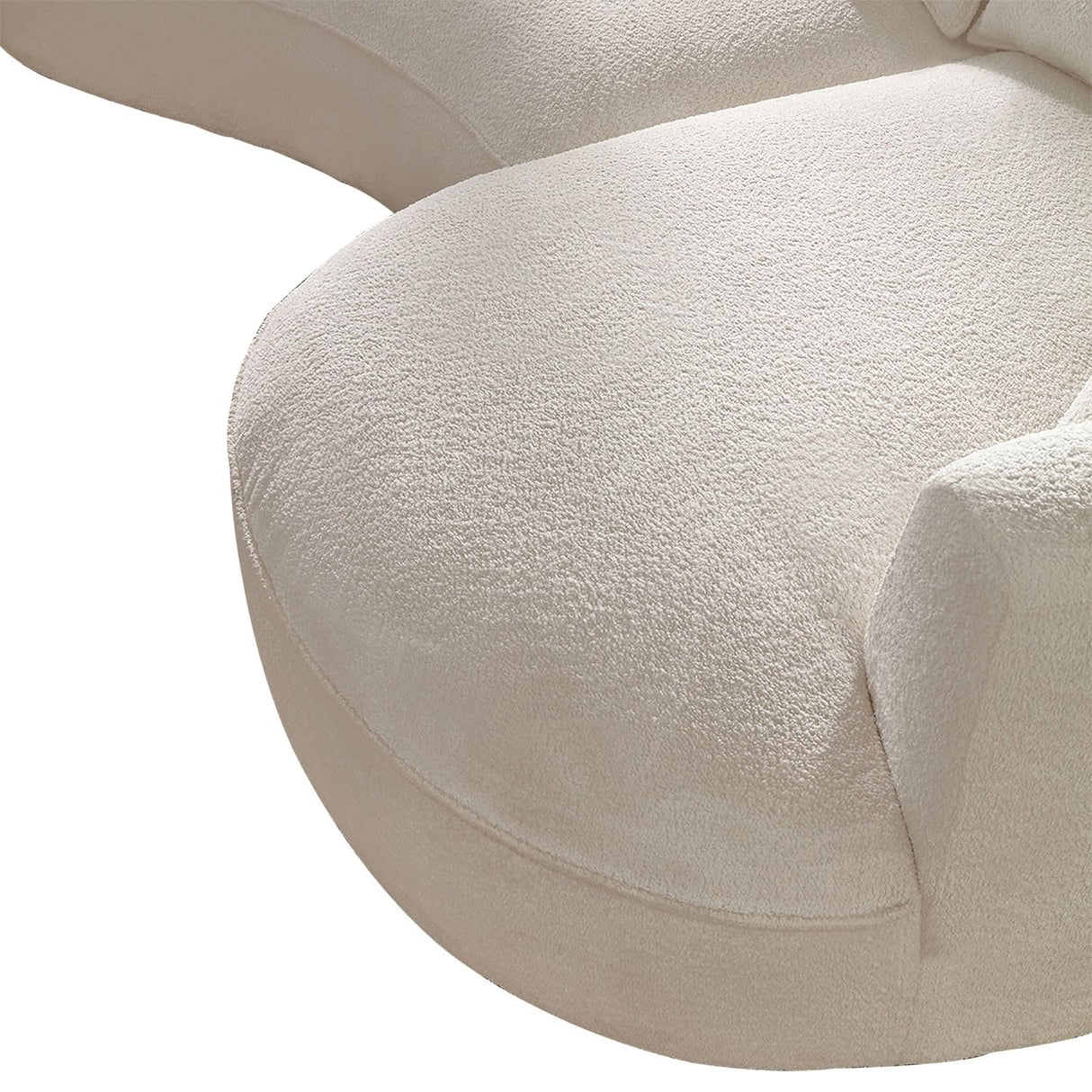 Oversized Curved Modular Sectional Sofa Couch - Luxury Cloud Boucle Upholstered L-Shaped Left-Facing Leisure Lounge Sofa with Extra Wide Chaise Daybed and 7 Throw Pillows for Living Room Apartment Eafurn