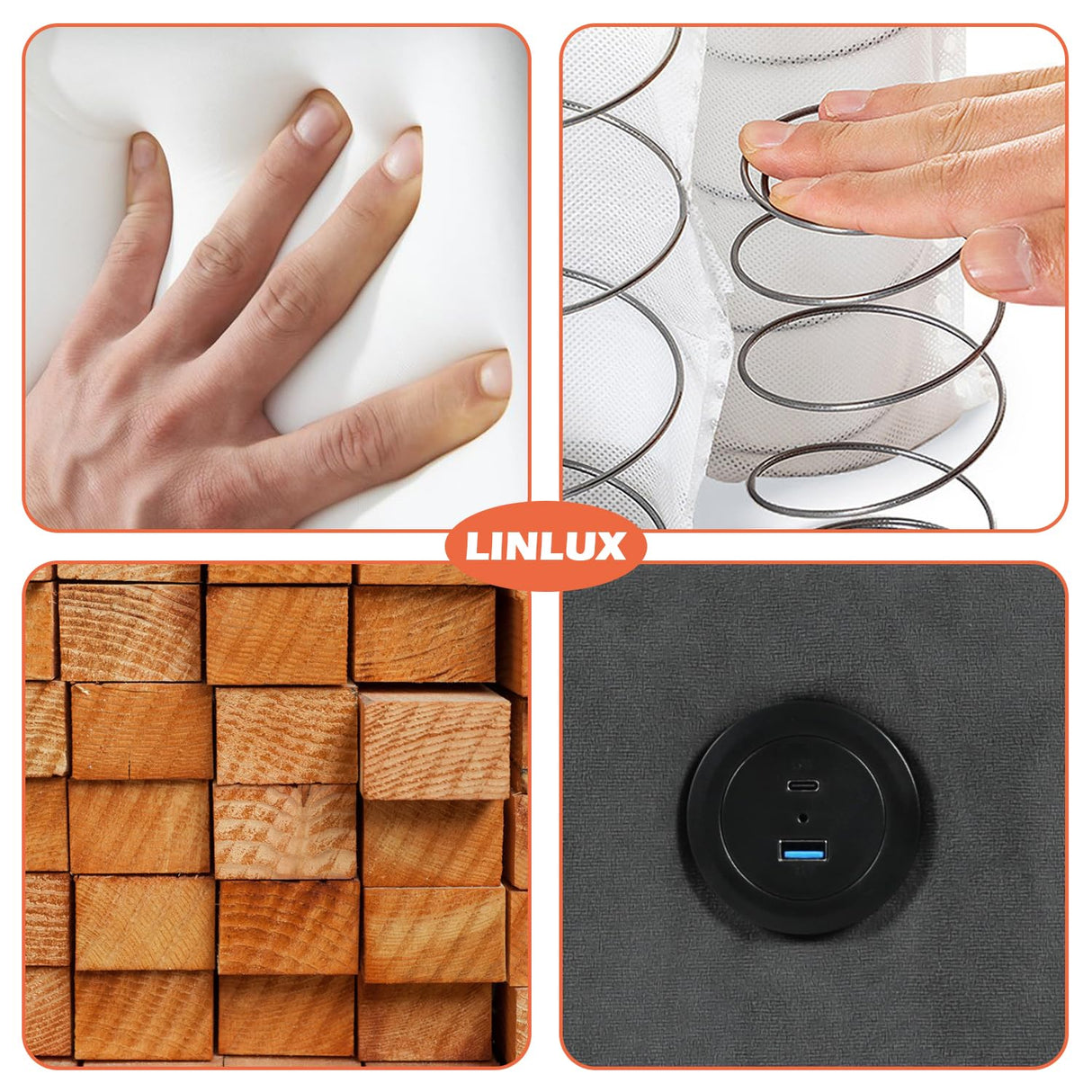 LINLUX 60" W Velvet Loveseat Sofa Couch with Storage, Small Love Seat Couches for Bedroom, Living Room, Office, Dorm, Comfy Cushion, 2 USB Charging Ports, Dark Grey LINLUX