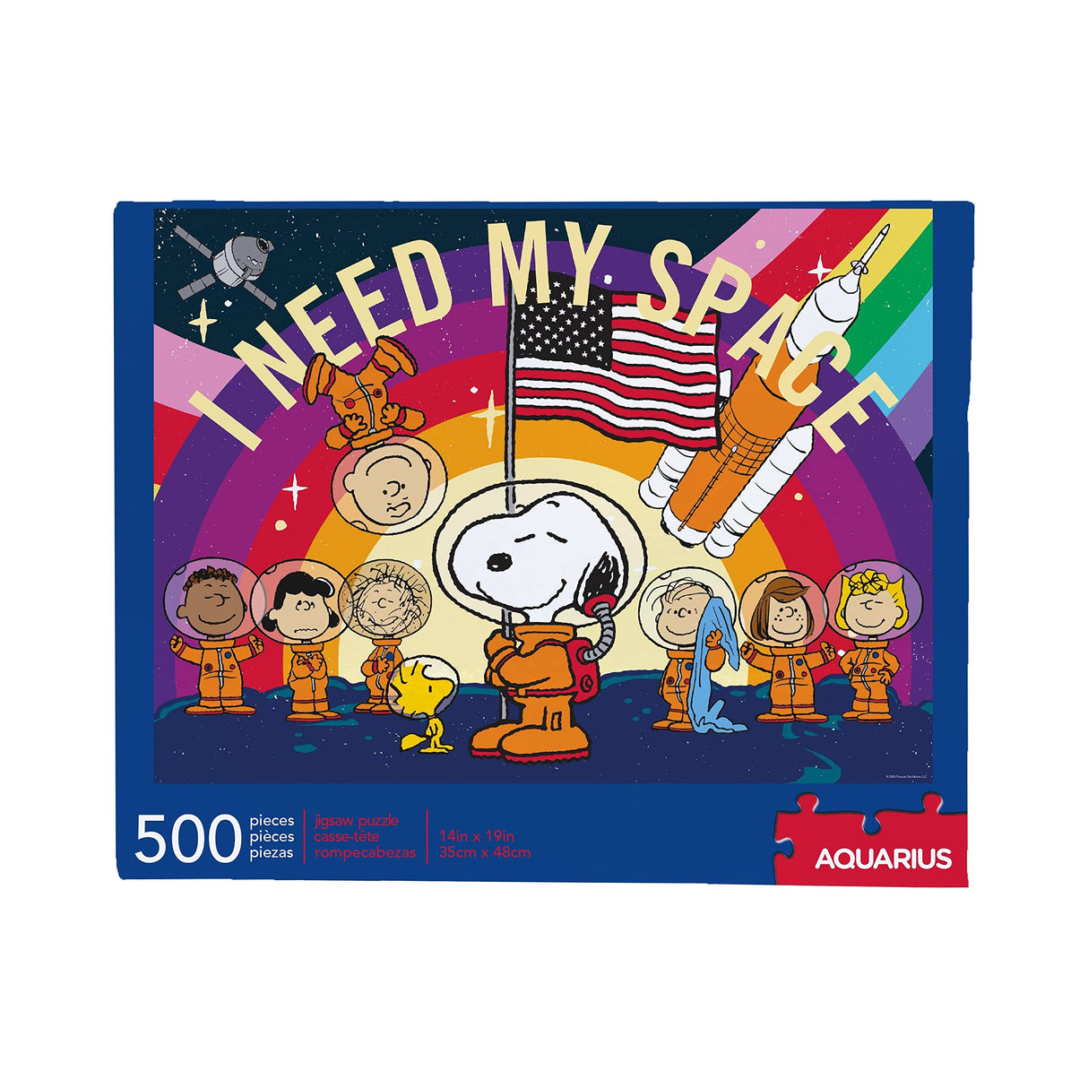 AQUARIUS Peanuts Snoopy in Space Puzzle (500 Piece Jigsaw Puzzle) - Officially Licensed Peanuts Merchandise & Collectibles - Glare Free - Precision Fit - 14 x 19 Inches AQUARIUS
