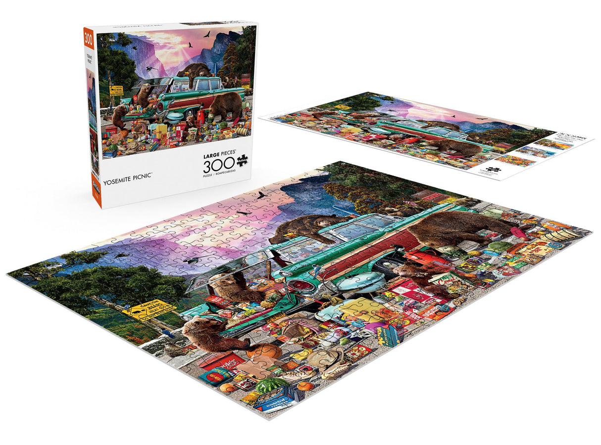 Buffalo Games - Garry Walton - Yosemite Picnic - 300 Piece Jigsaw Puzzle for Adults Challenging Puzzle Perfect for Game Nights - Finished Puzzle Size is 21.25 x 15.00 Buffalo Games