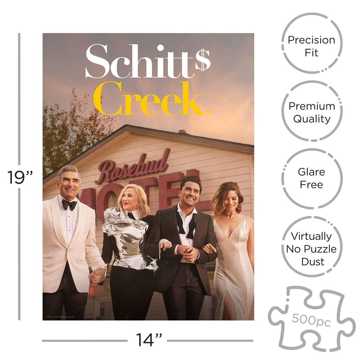 AQUARIUS Schitt's Creek Cast Puzzle (500 Piece Jigsaw Puzzle) - Glare Free - Precision Fit - Officially Licensed Schitt's Creek Merchandise & Collectibles - 14 x 19 Inches AQUARIUS