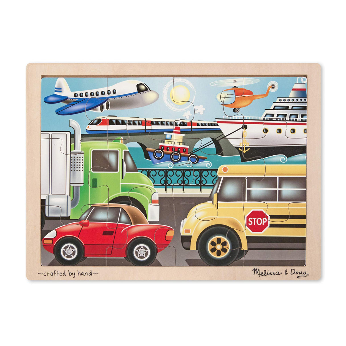 On the Go (Vehicles) Jigsaw (12 pc) Melissa & Doug