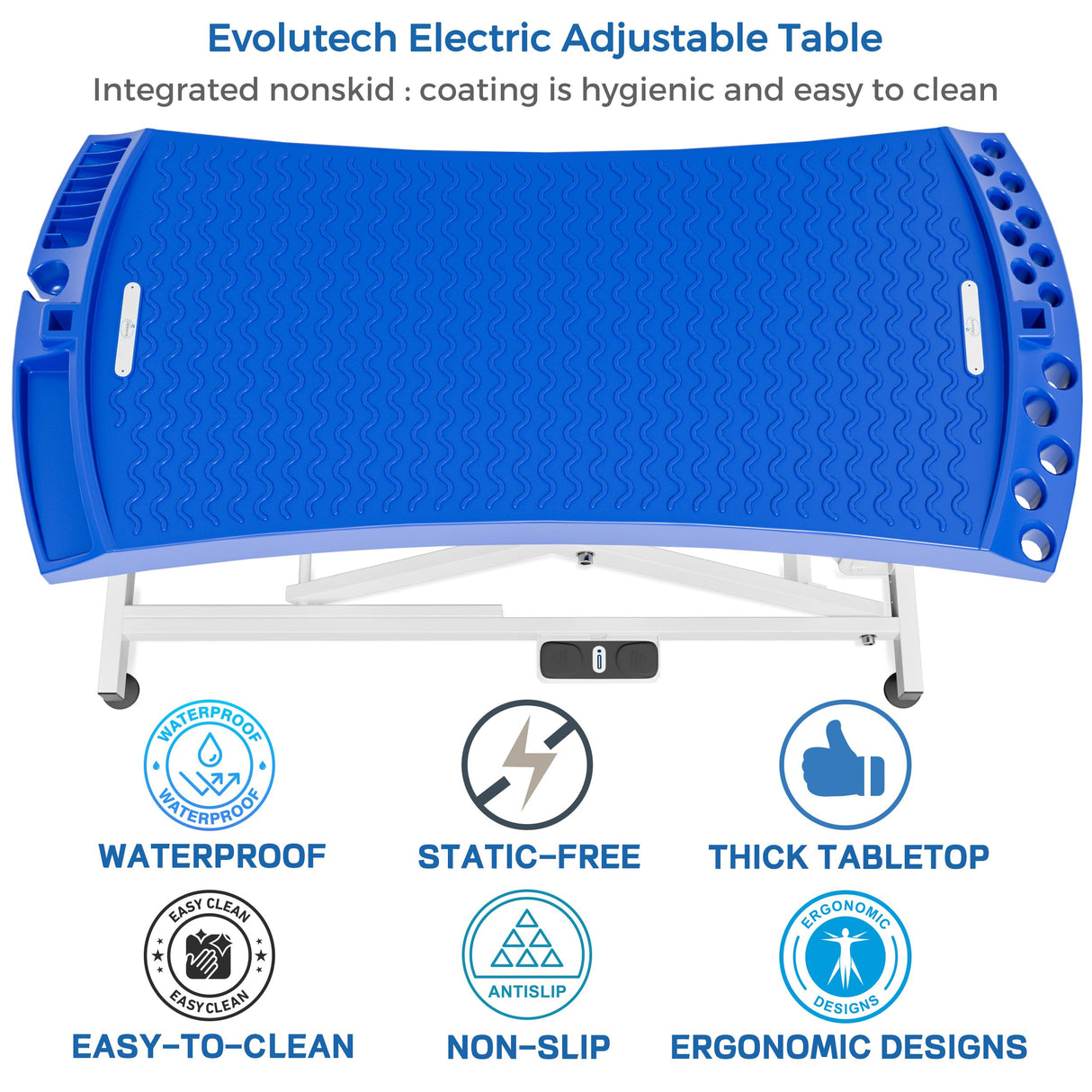 Burano Electric Dog Grooming Table 51.2", Heavy Duty, Integrated Anti-Slip Tabletop, Height Adjustable Pet Grooming Table, Ergonomic Dog Grooming Table, Tool Organizer/Dog Grooming Station Burano