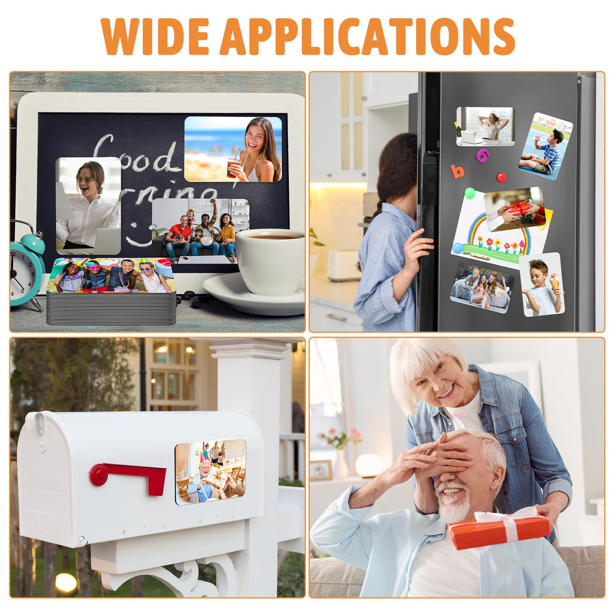 Xuhal 30 Pcs Sublimation Magnet Blanks 3.5x5.1 Inch Sublimation Refrigerator Magnet Bulk Personalized Large Rectangular Fridge Magnet Sublimation Blank Product for DIY Kitchen Oven Office Decorative Xuhal