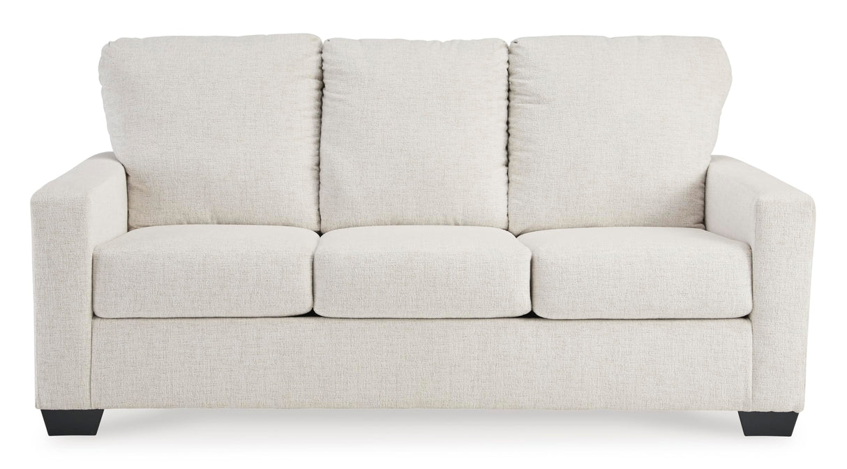 Signature Design by Ashley Rannis Coastal 2-in-1 Sofa Sleeper with Folding Gel Memory Foam Mattress, Full, White Signature Design by Ashley