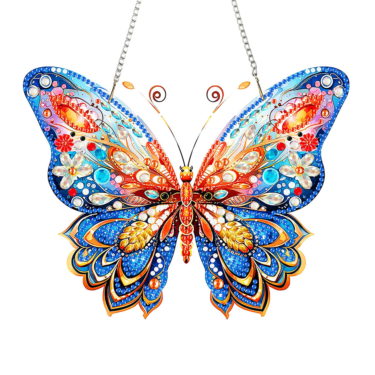 Oiuyamn 5D Diamond Art Kits for Adults, DIY Diamond Painting Hanging Pendant Ornament Butterfly, Crystal Diamond Art Decoration for Beginners Oiuyamn