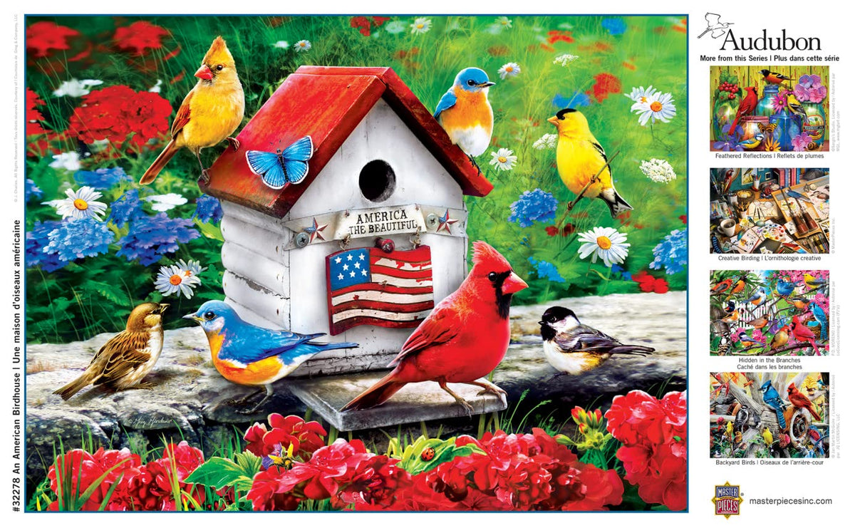 MasterPieces 300 Piece EZ Grip Jigsaw Puzzle - An American Birdhouse - 18"x24" Masterpieces